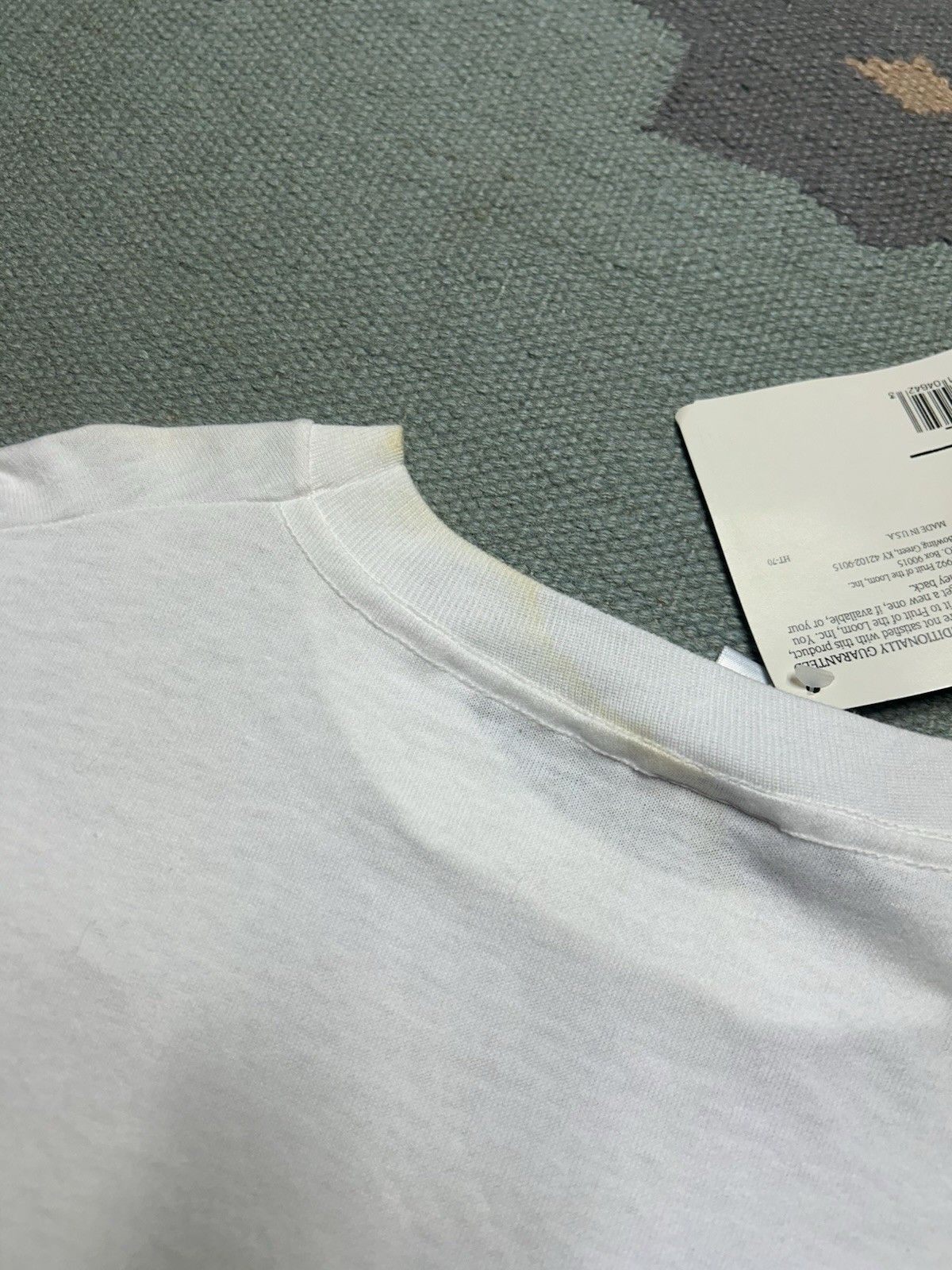 Vintage Vtg 90s blank white t shirt fruit the loom DEADSTOCK large Size L / US 10 / IT 46 - 12 Thumbnail
