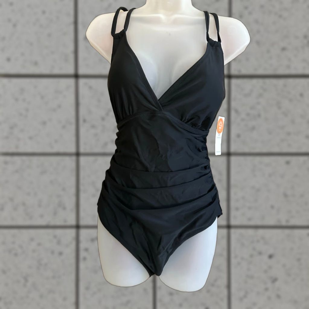 Vintage Charme Women's Athletic 1-Pc Racerback Swimsuit; Medium, Black UPF 50 NWT Size ONE SIZE - 1 Thumbnail