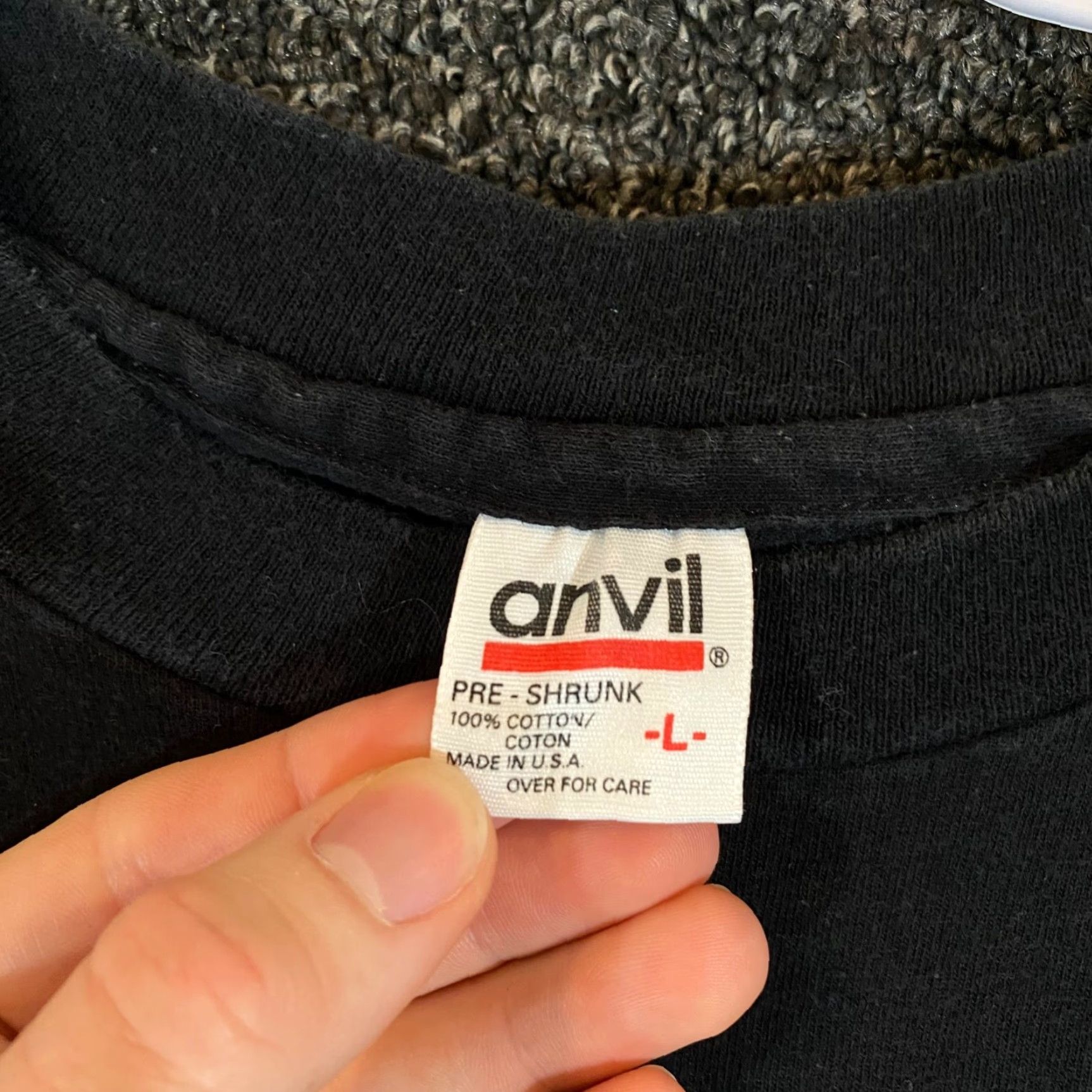 Anvil VINTAGE God Shirt Mens Large Black Need God Again Short Sleeve Eagle Graphic Size US L / EU 52-54 / 3 - 5 Thumbnail