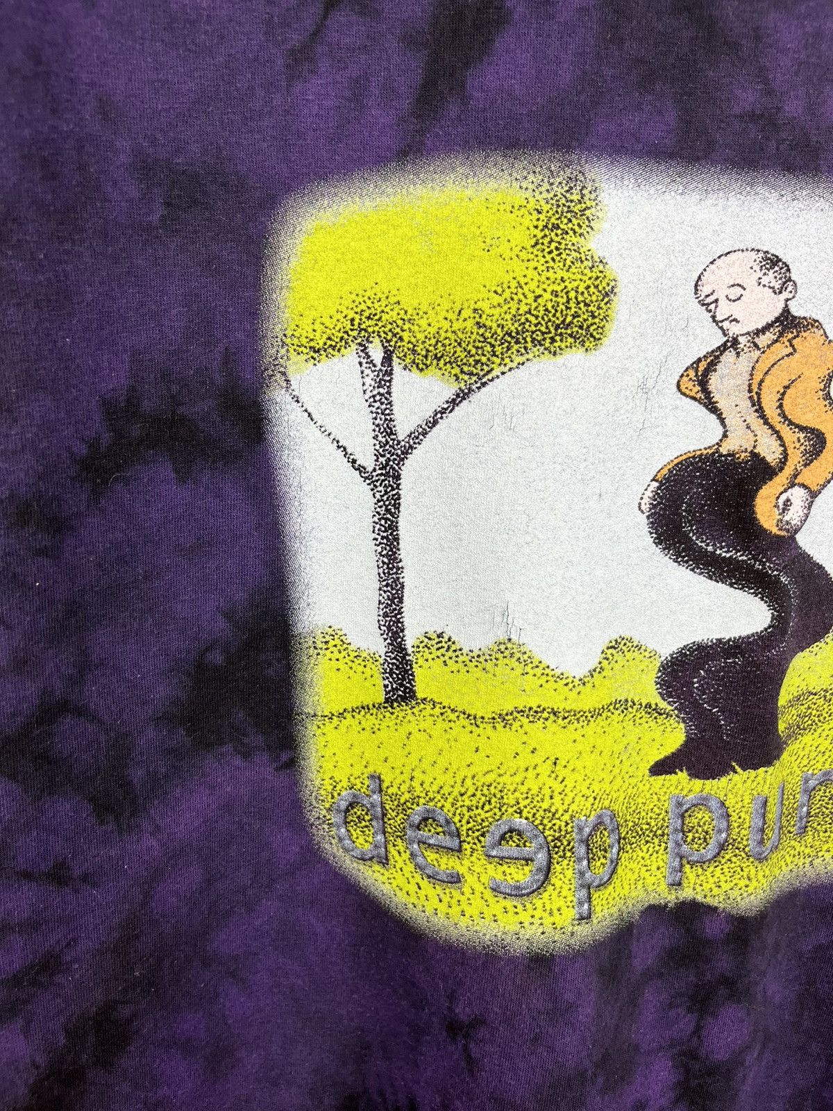 Band Tees × Vintage Vintage Deep Purple tie dye sleeping man artist wave trees Size US XL / EU 56 / 4 - 8 Thumbnail