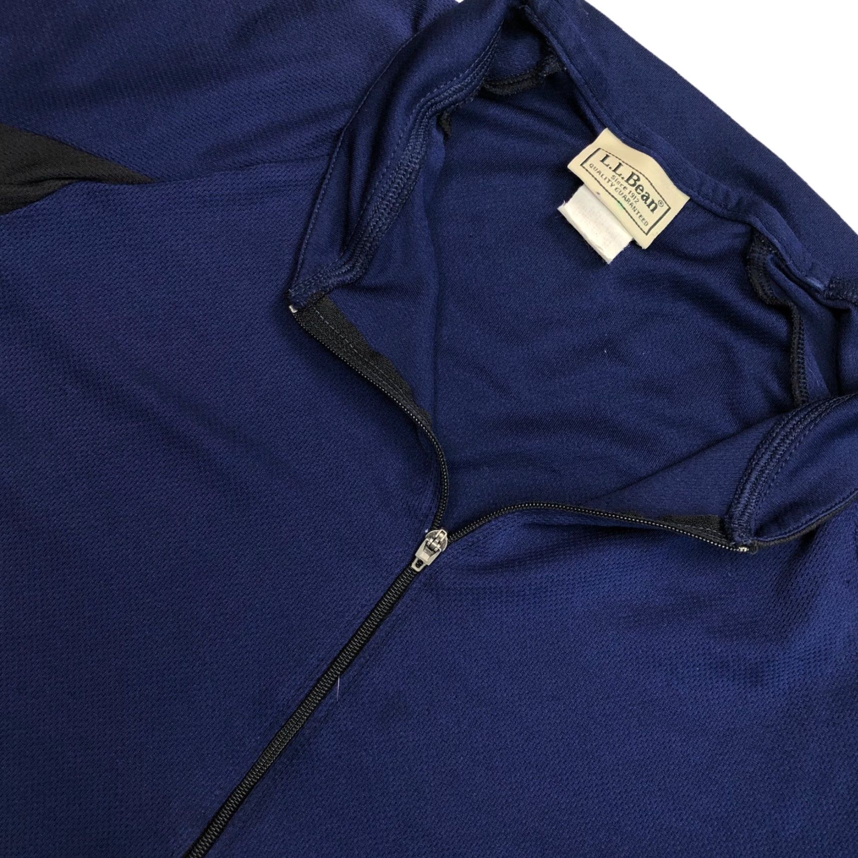 Vintage LL Bean Men’s 1/4 Zip Pullover Polyester Navy Blue Large Sweatshirt Shirt Size US L / EU 52-54 / 3 - 2 Thumbnail