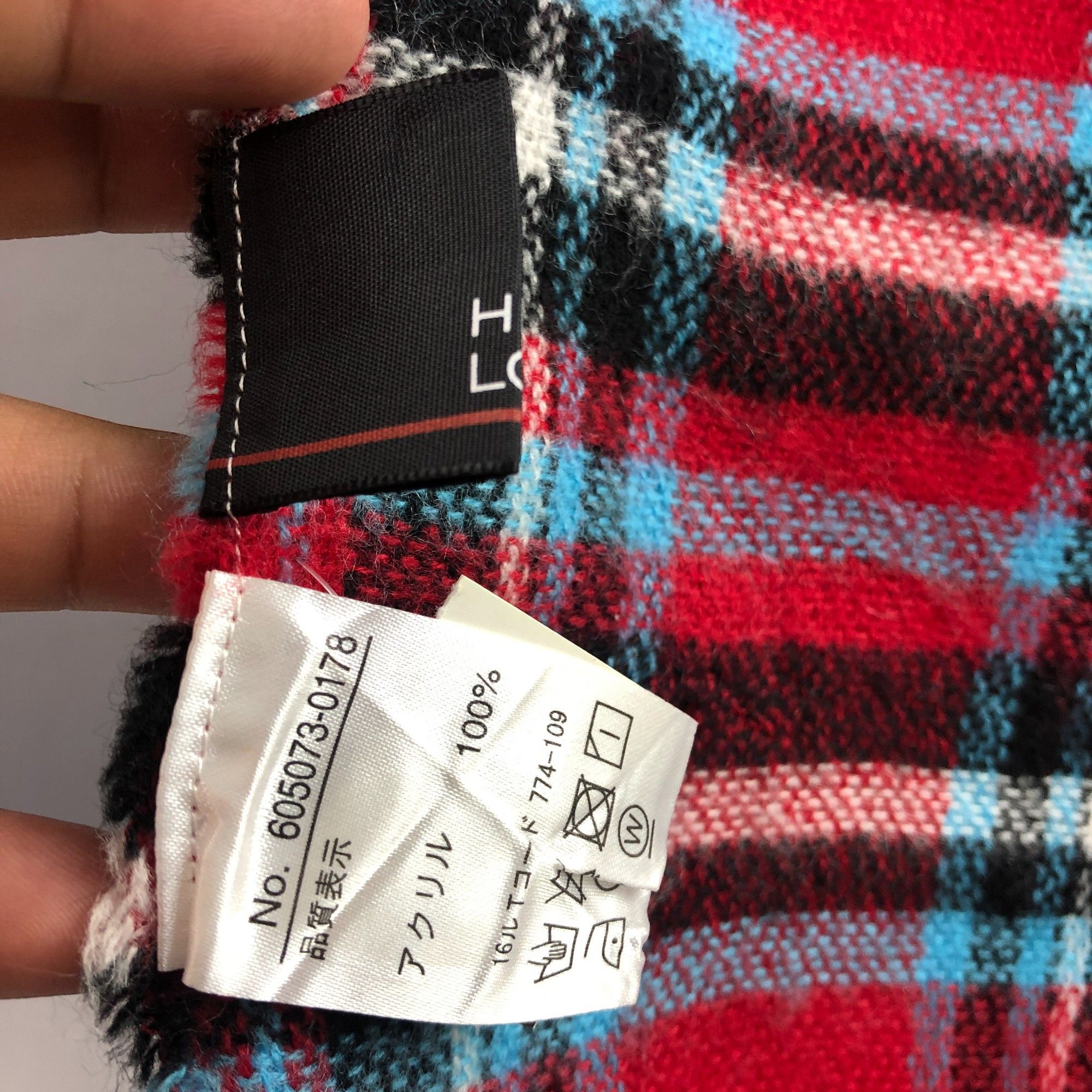 Hiroko Koshino Homme Vintage HK Works Scarf Plaid Tartan Check Wool Scarves. Size ONE SIZE - 4 Thumbnail