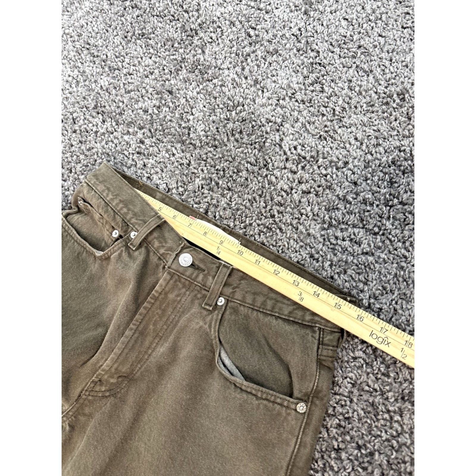 Levi's VINTAGE Levi's 550 Jeans Men 32x30 Dark Green Relaxed Straight 5-Pocket Denim Cotton USA 90s Retro Grunge Size US 32 / EU 48 - 4 Thumbnail