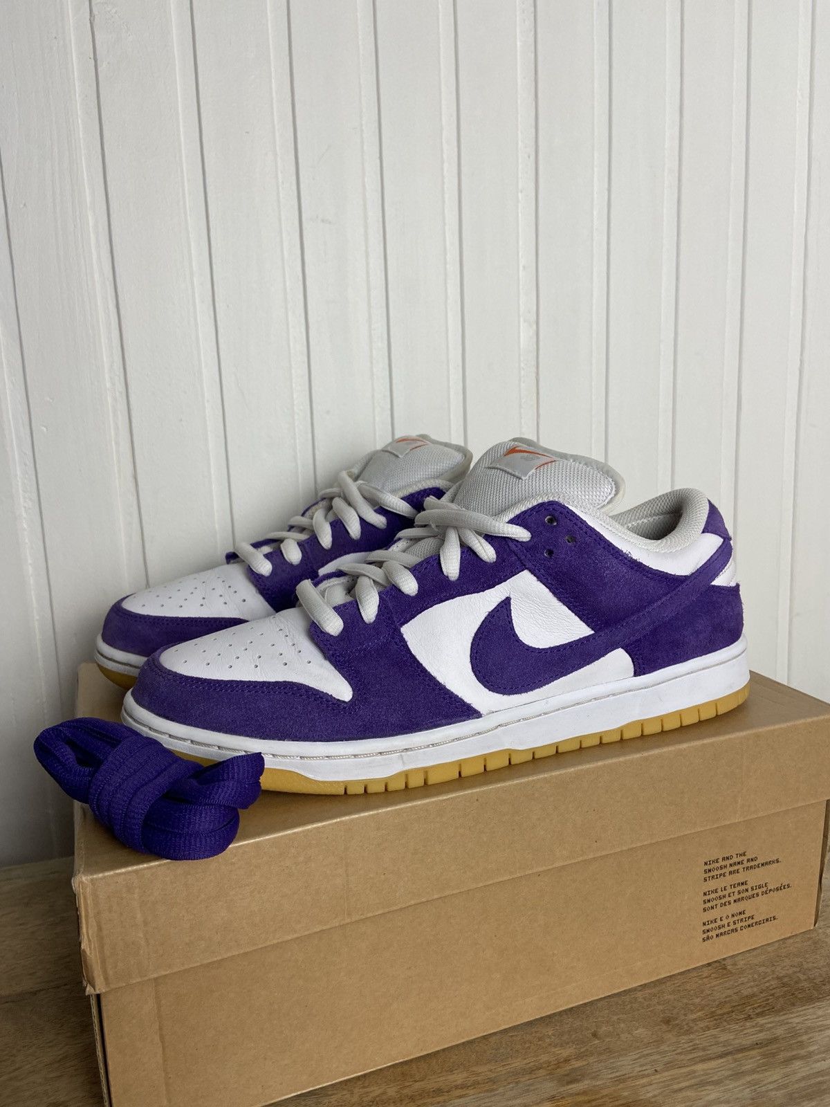 Nike Used Nike Sb Dunk Low Pro Iso Orange Label Purple Size 10US Size US 10 / EU 43 - 1 Thumbnail