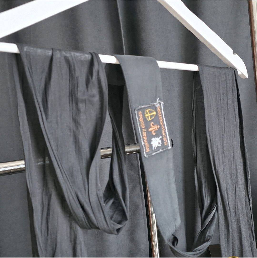 Other European Culture Italy Black Sash Belt Scarf Lagenlook Size ONE SIZE - 2 Thumbnail