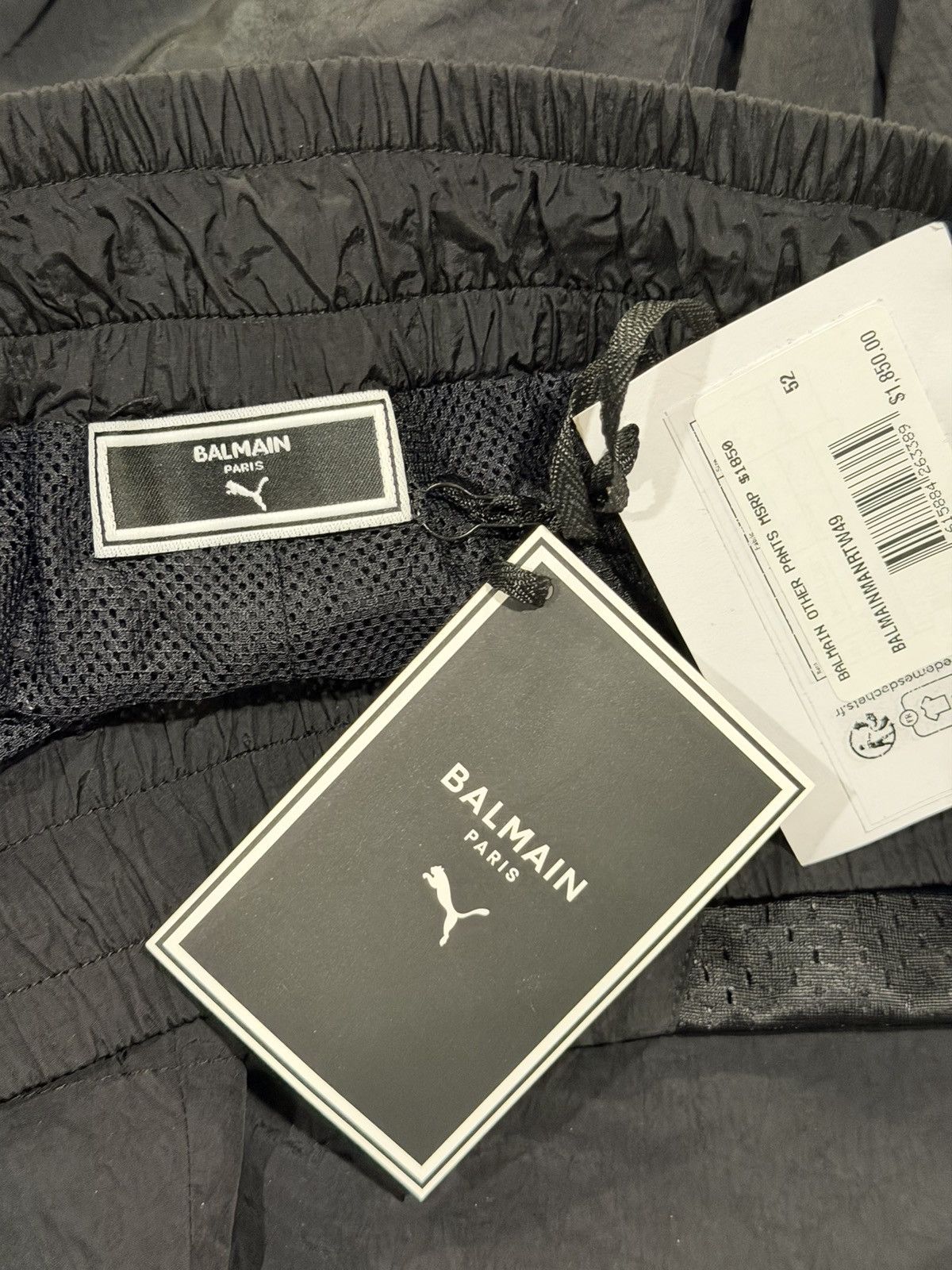 Balmain Balmain x Puma Nylon Black Coverterable Track Jogger Pants Size US 36 / EU 52 - 9 Thumbnail