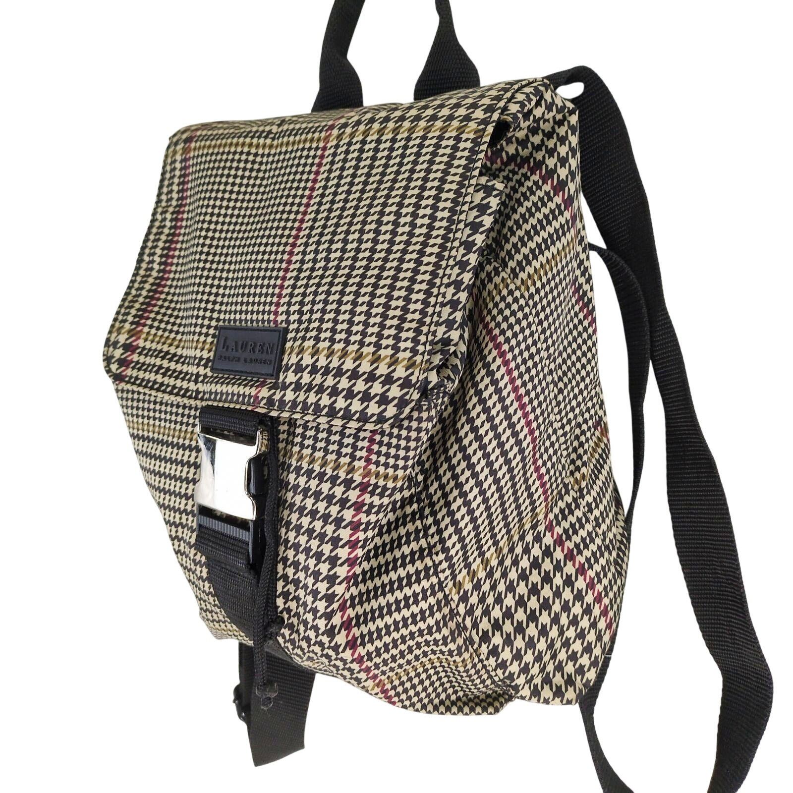Ralph Lauren LRL Ralph Lauren Houndstooth Print Nylon Backpack Size ONE SIZE - 2 Thumbnail