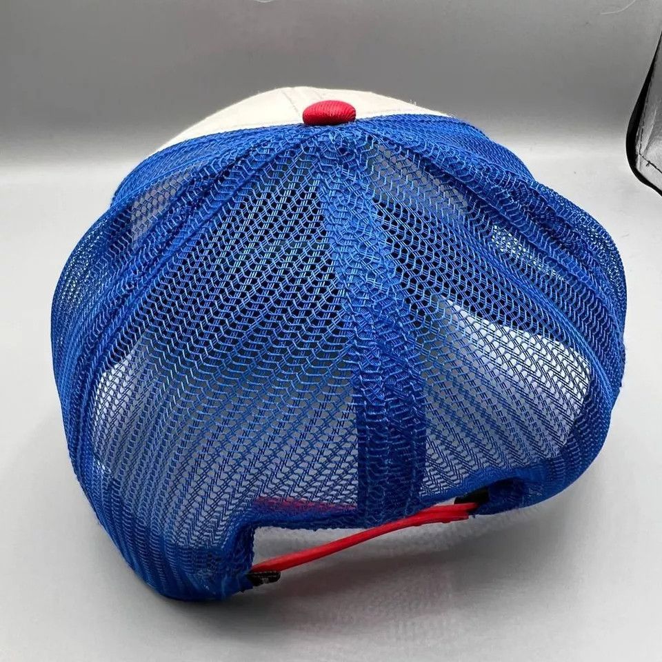 TaylorMade Taylor Made Trucker Hat Men White Red Blue Snap Back Cap Size ONE SIZE - 4 Thumbnail