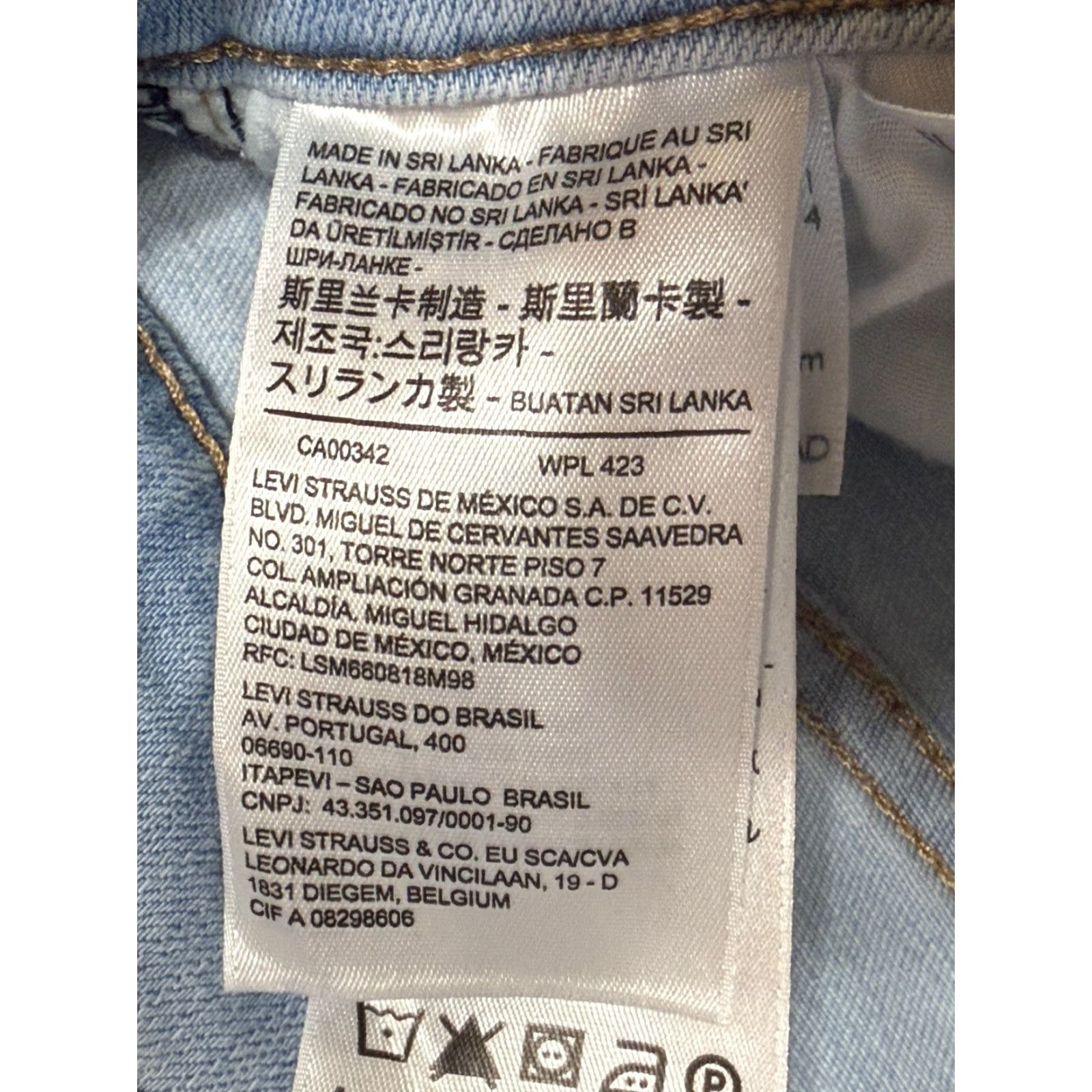 Levi's Levi's Jeans Women's Size 29 Blue Denim High Rise Straight Crop Distressed Jeans Size 29" - 6 Thumbnail