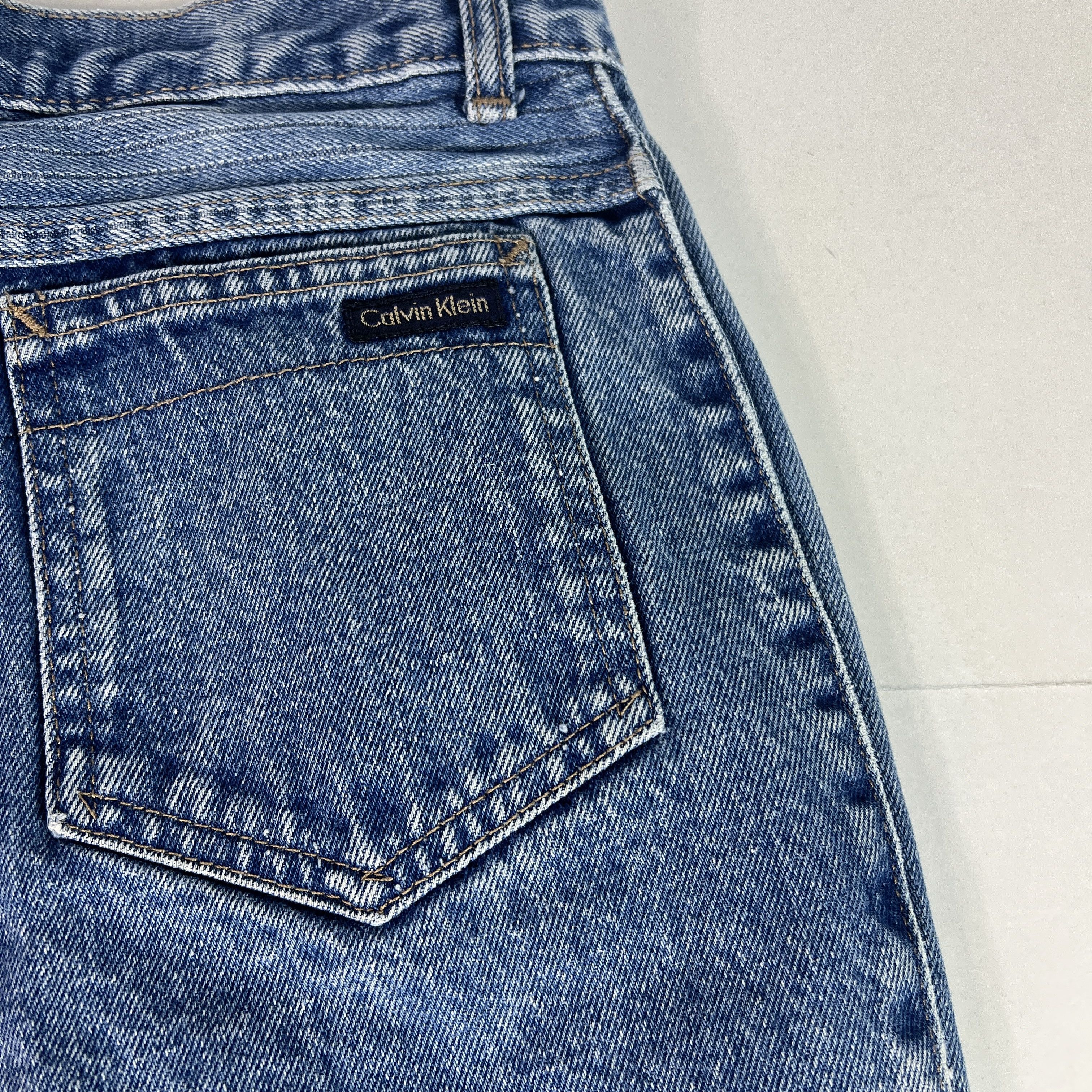Calvin Klein VTG 80s Calvin Klein Jeans High Rise Tapered Blue Denim Size 28" / US 6 / IT 42 - 14 Thumbnail