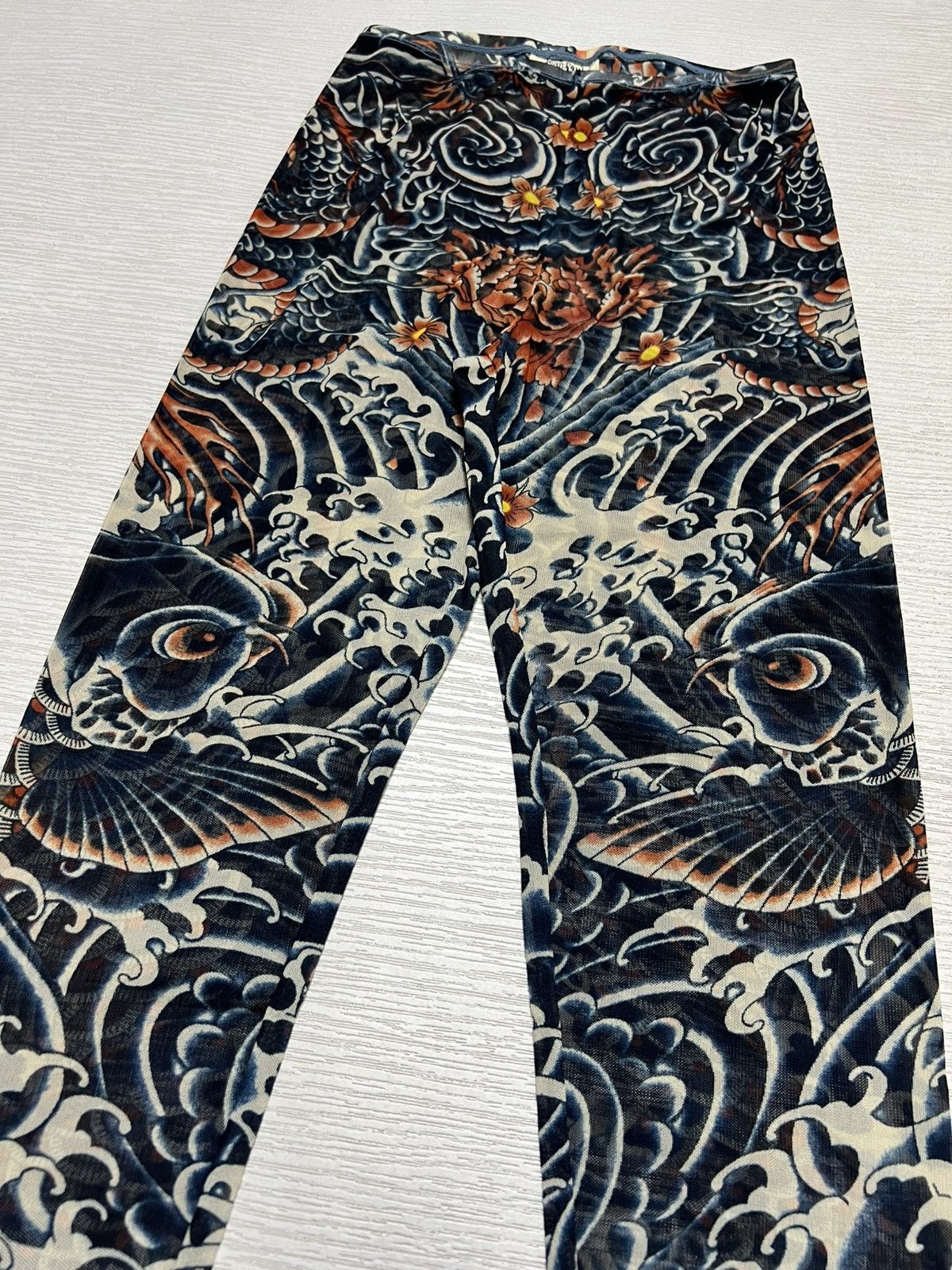 Jean Paul Gaultier Jean Paul Gaultier X Target Koi Fish Mesh Tattoo Leggings Size 23" - 5 Thumbnail