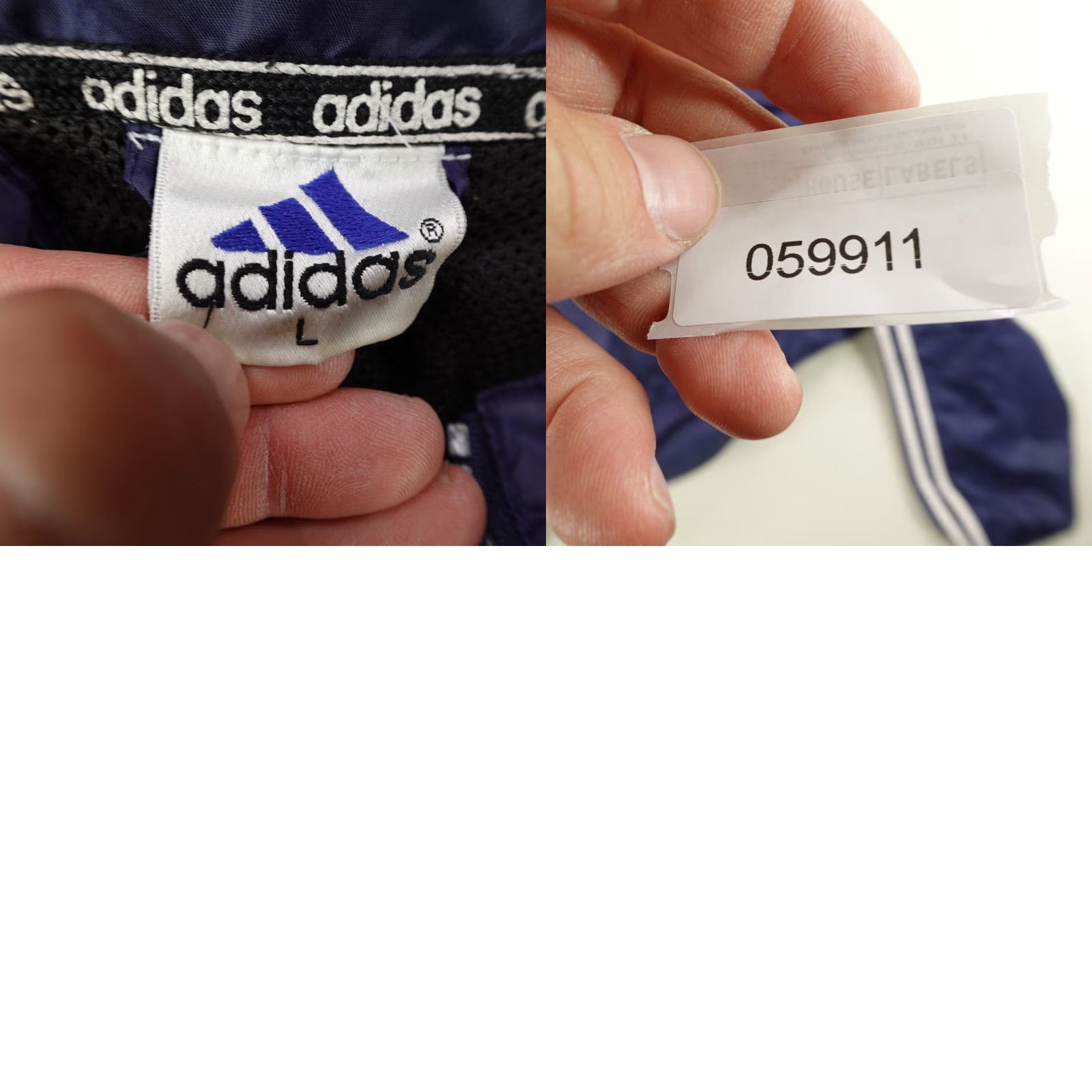 Adidas VINTAGE Adidas Windbreaker Jacket Mens Large Blue 90s Lightweight Hooded Sports Size US L / EU 52-54 / 3 - 8 Thumbnail