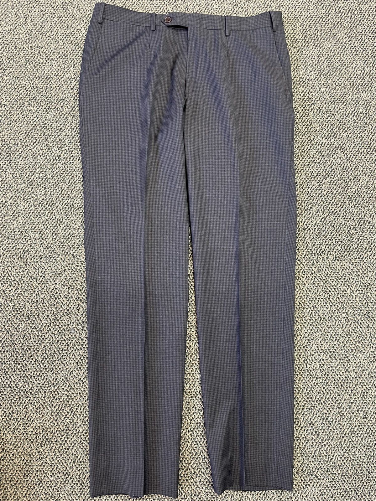 Canali Mini Check Wool Suit Size 40L - 14 Thumbnail