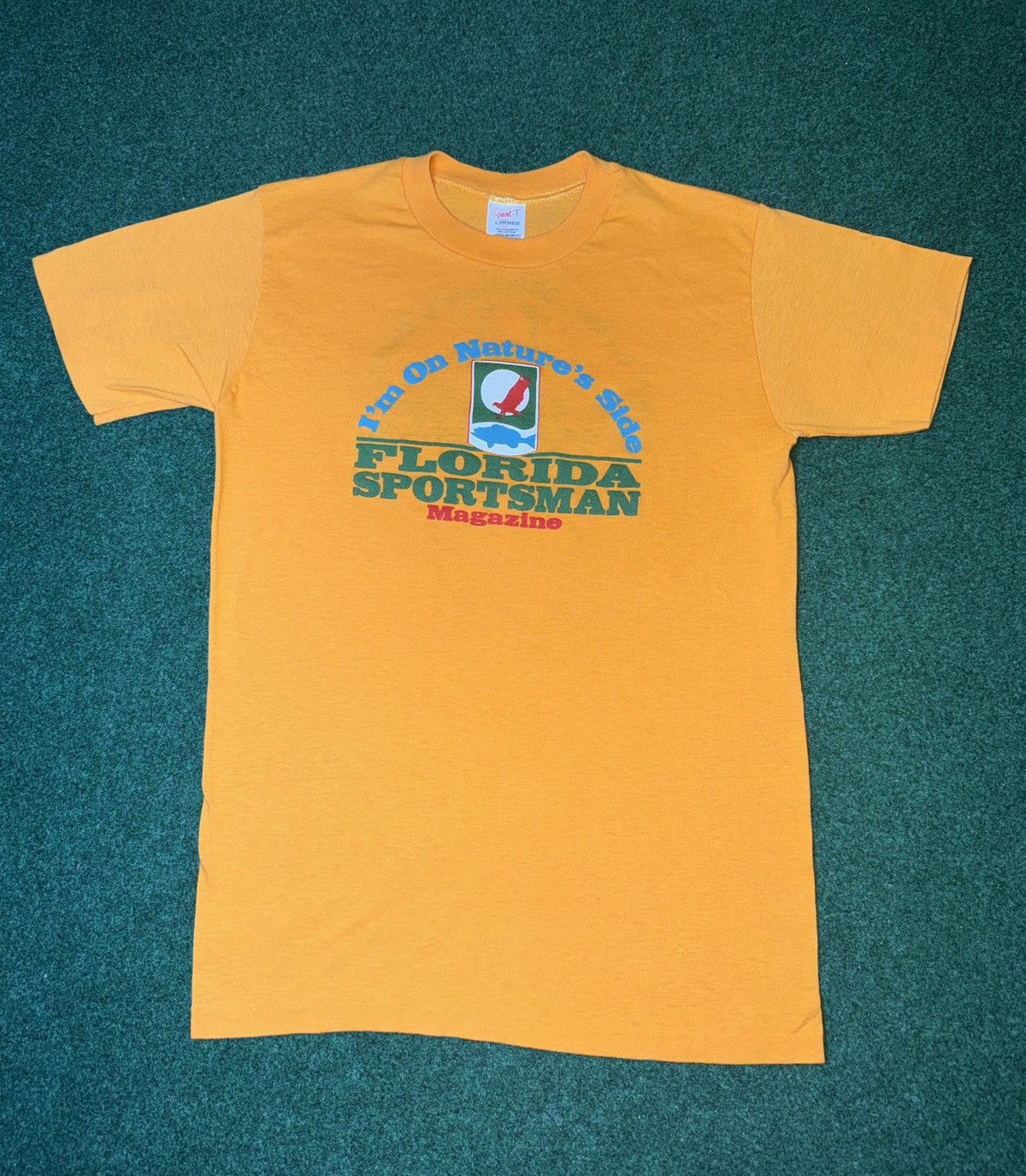 Vintage Vtg 70s Florida Sportsmen Magazine Nature Outdoors T Shirt Size US M / EU 48-50 / 2 - 1 Thumbnail