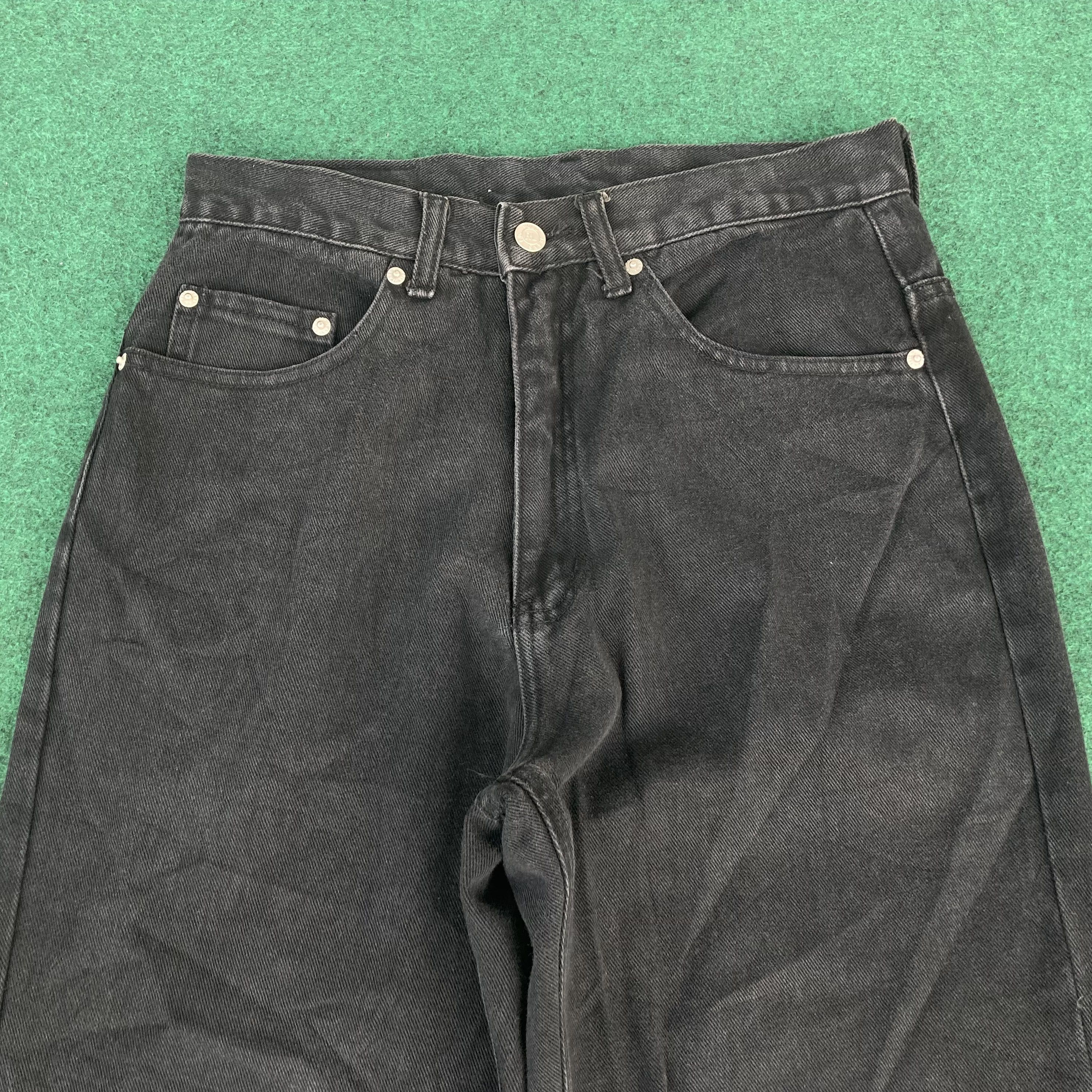 Polo Ralph Lauren × Vintage Vtg Polo Jeans Ralph Lauren Denim Black Baggy 90s Jeans Size US 29 - 3 Thumbnail