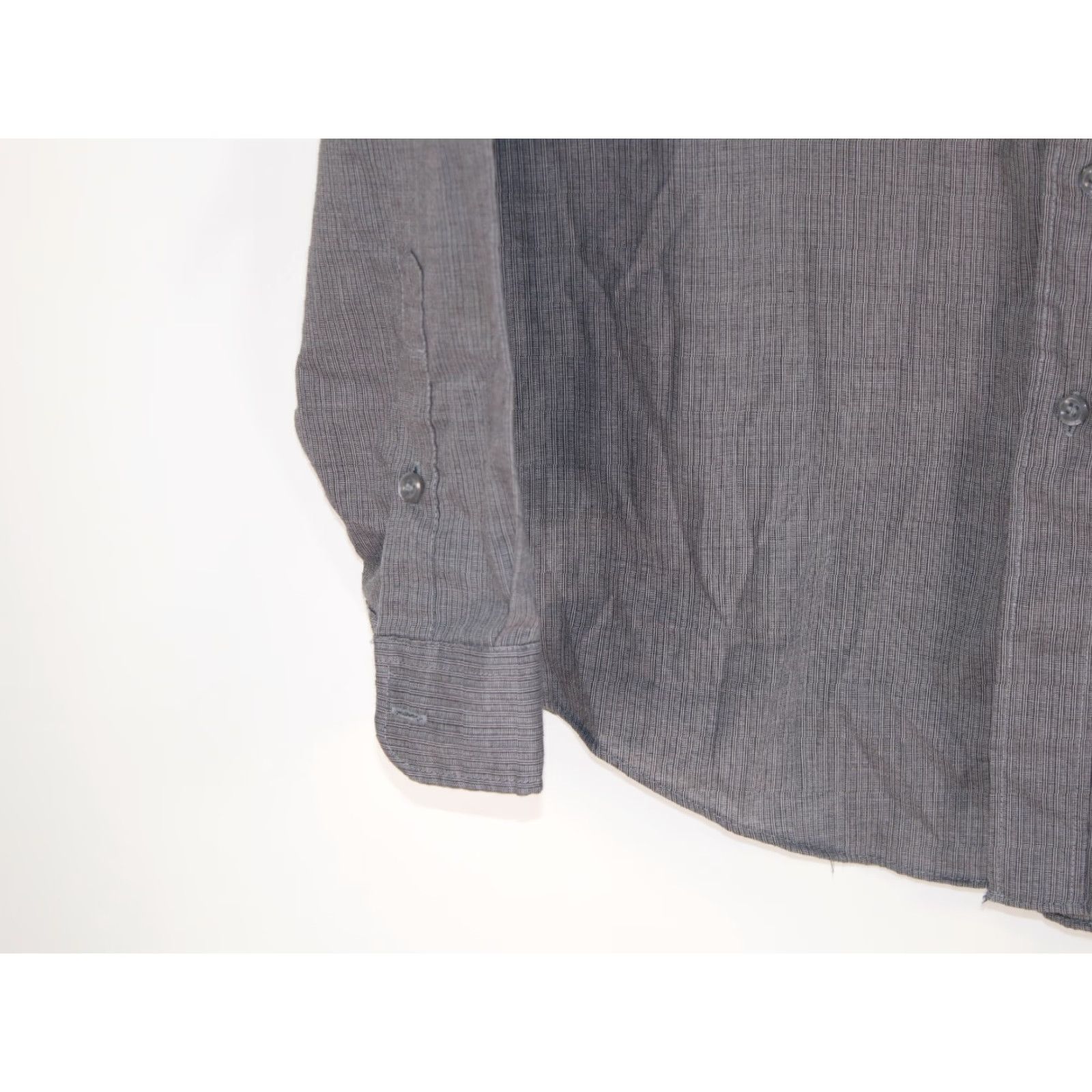 Vintage Puritan Button-Up Shirt Mens Size L Striped Gray Cotton Blend Long Sleeve Casual Classic 46" Chest Mens Size US L / EU 52-54 / 3 - 3 Thumbnail