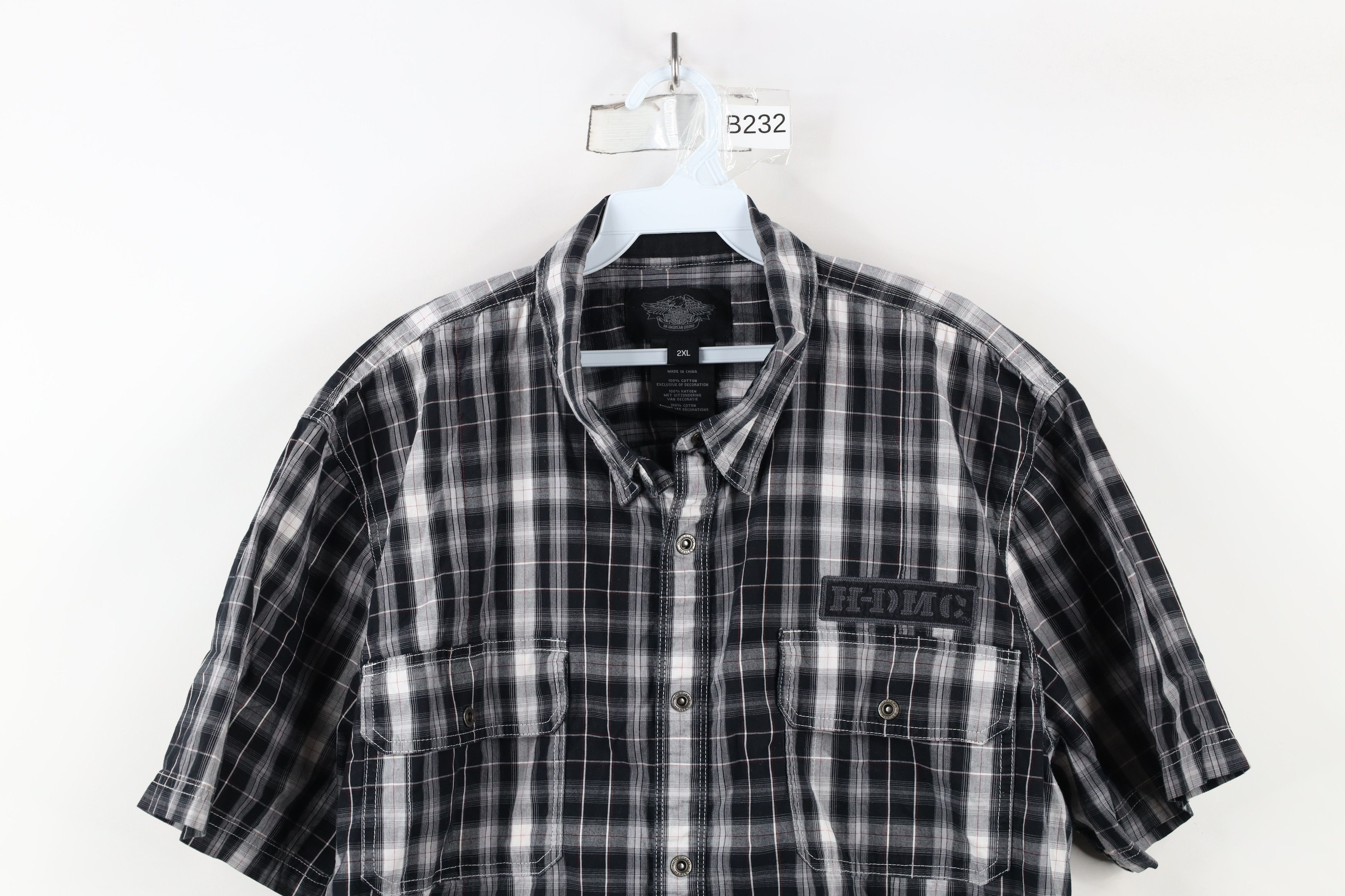 Harley Davidson × Vintage Vintage Harley Davidson Short Sleeve Collared Button Shirt Size US XXL / EU 58 / 5 - 2 Thumbnail