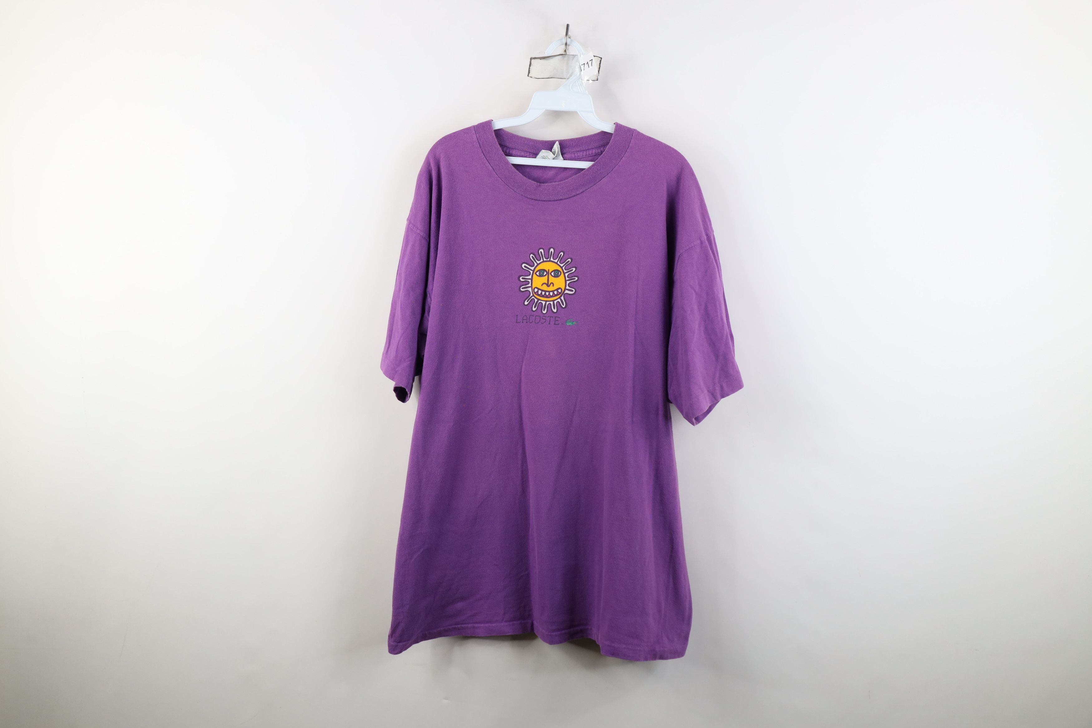Lacoste Vintage 90s Izod Lacoste Sun Skateboard Baggy T-Shirt USA Size US L / EU 52-54 / 3 - 1 Thumbnail