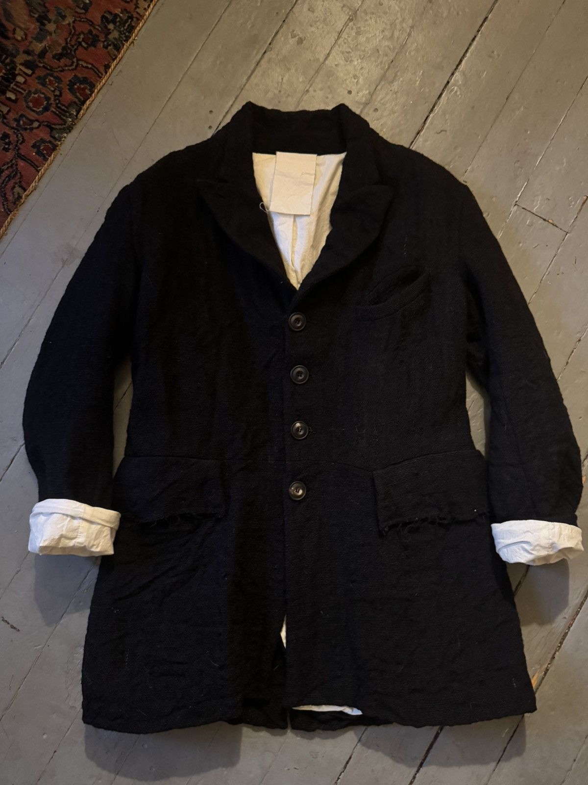 John Alexander Skelton Col. VI Black Wool Coat Size US S / EU 44-46 / 1 - 8 Thumbnail