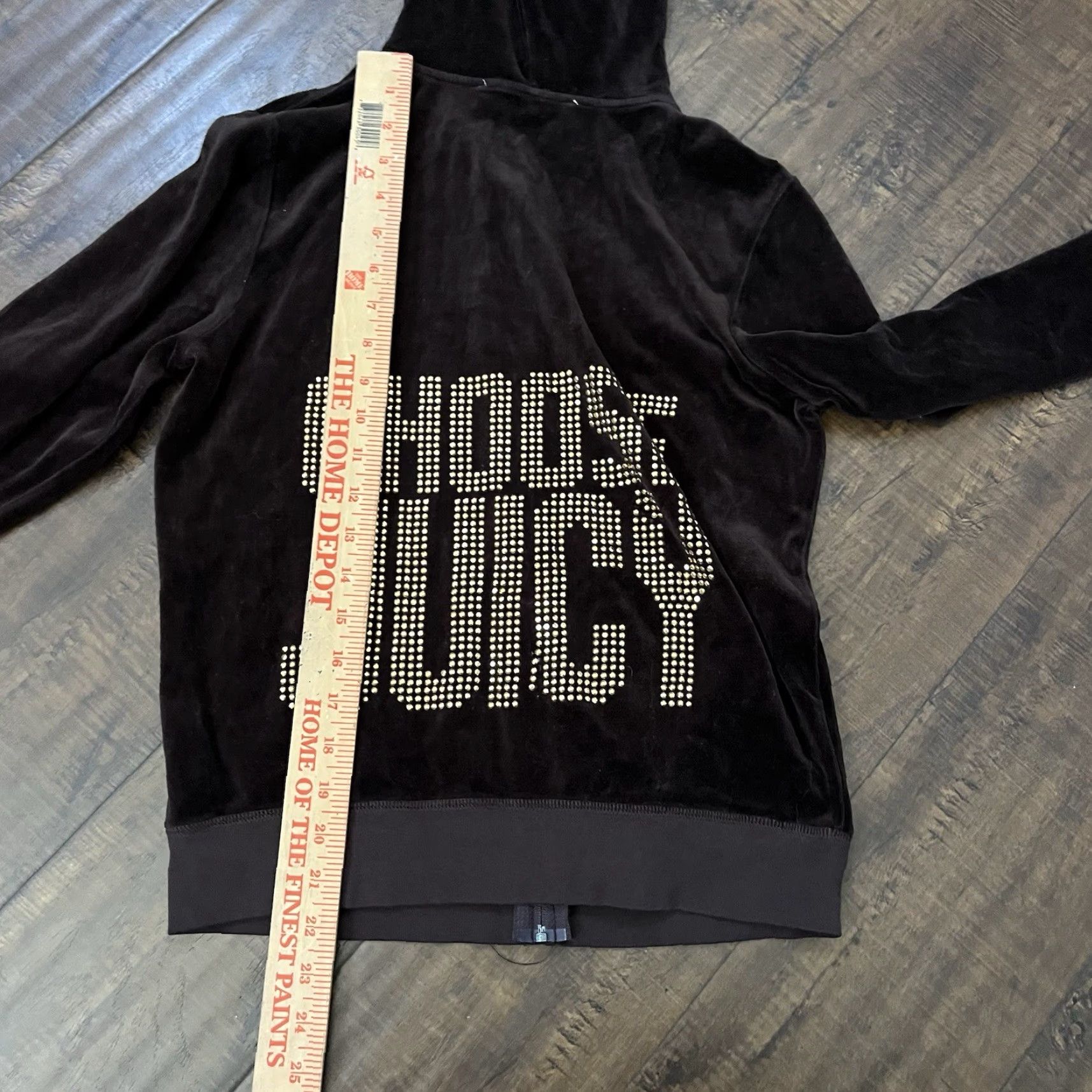 Juicy Couture VINTAGE Juicy Couture Velour Hoodie Womens XL Brown Full Zip Y2K Love Size XL / US 12-14 / IT 48-50 - 5 Thumbnail