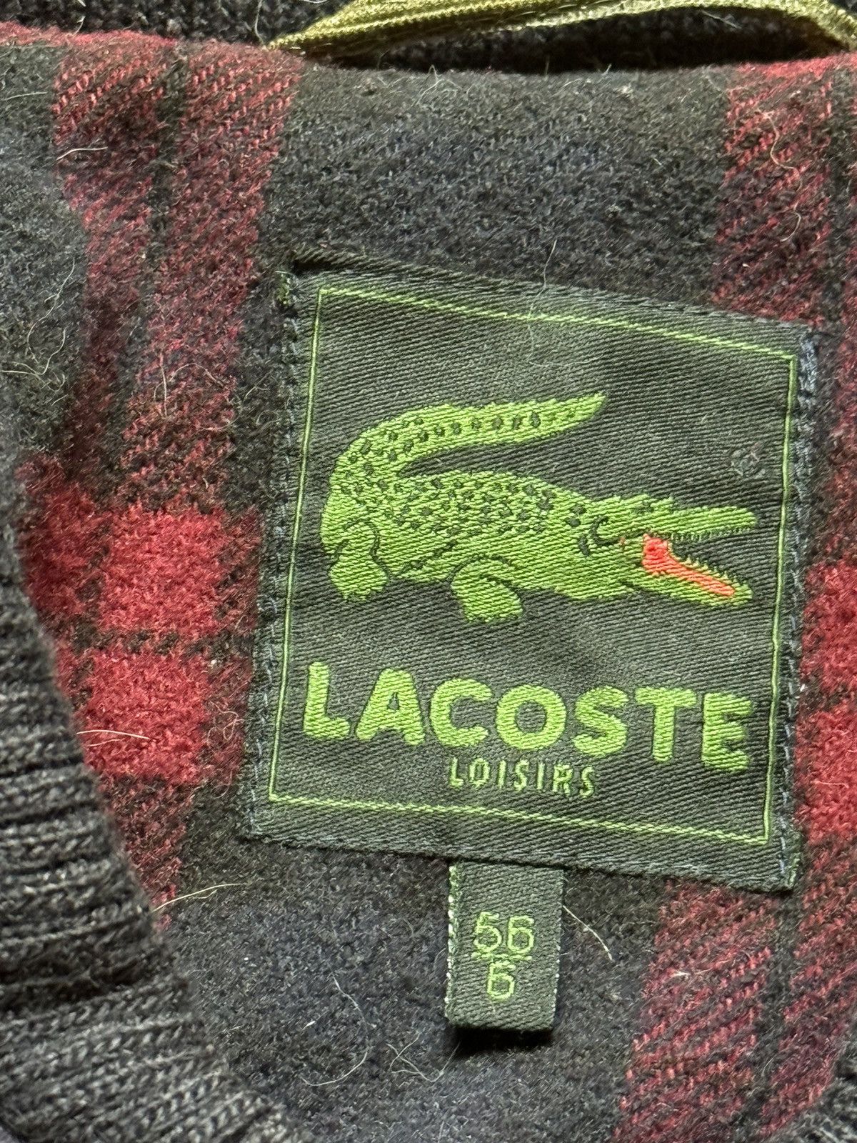 Lacoste 90s Vintage Men's LACOSTE Red Wool Leather Bomber Jacket 6 Size US XL / EU 56 / 4 - 8 Thumbnail