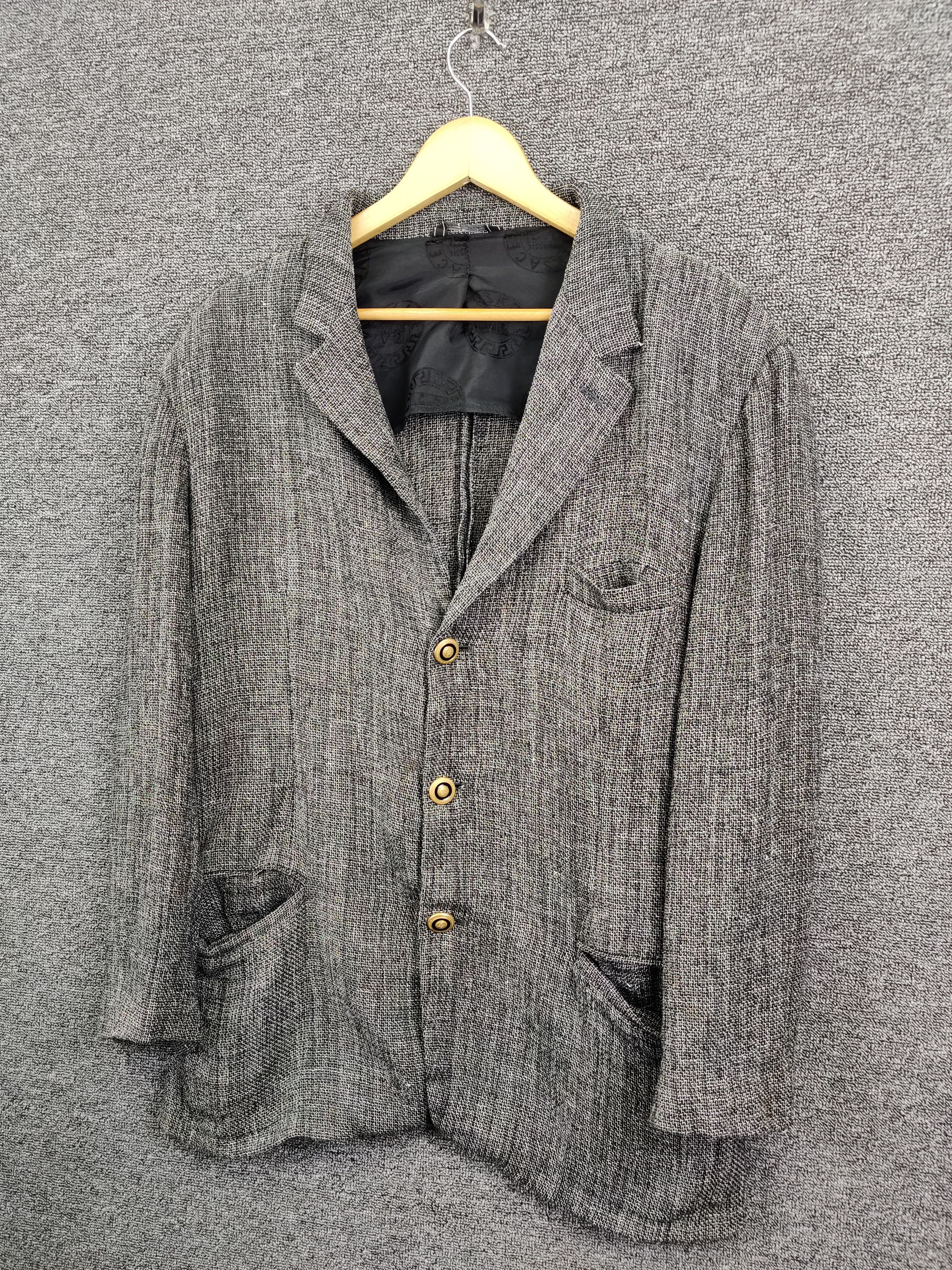 Versace Vintage 90s Versace Classic V2 Single Breasted Blazer Size US L / EU 52-54 / 3 - 2 Thumbnail