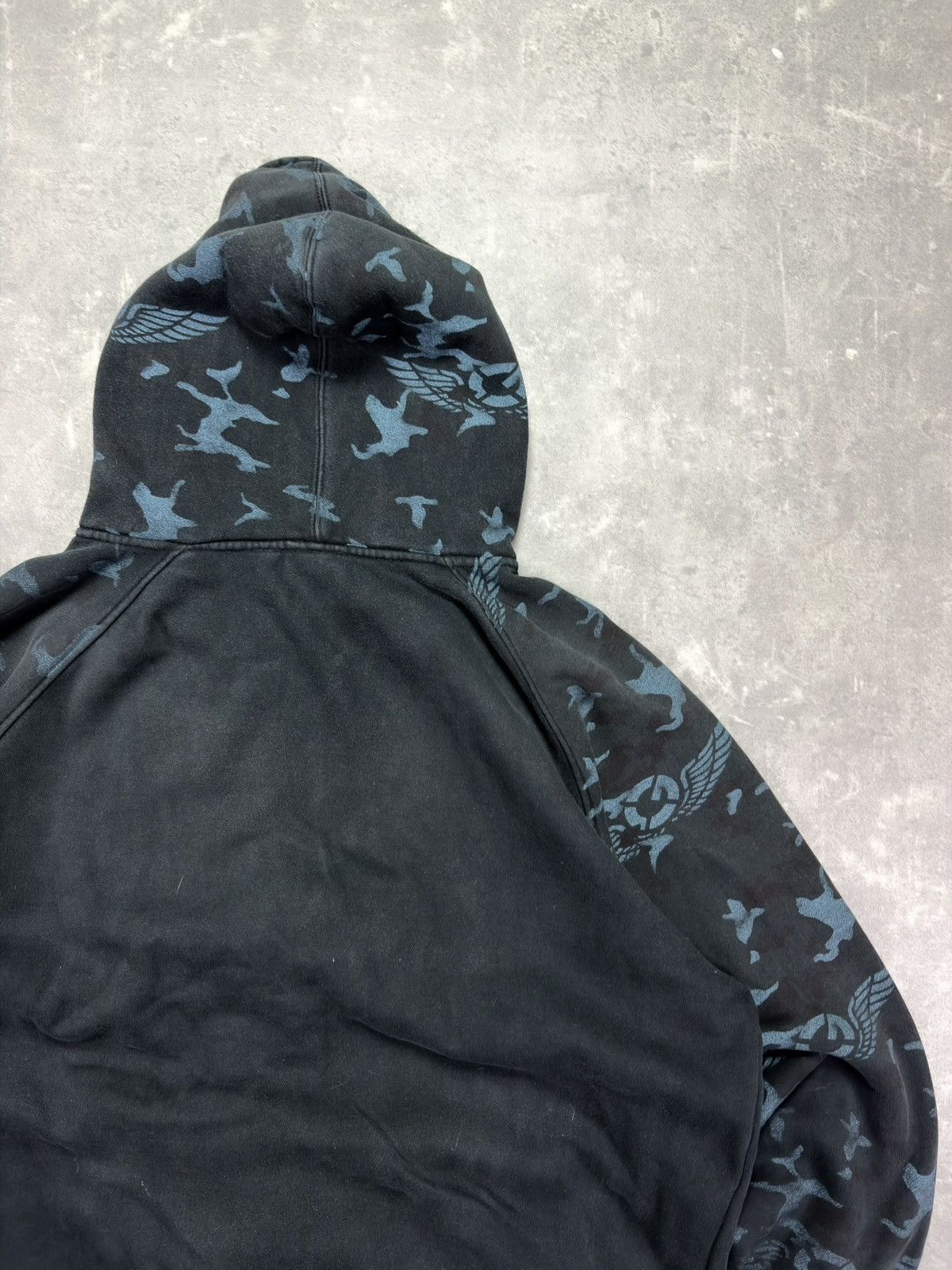 G-Unit G-Unit Big Logo Camo Sleeves Faded Baggy Zip Hoodie XXL Size US XXL / EU 58 / 5 - 11 Thumbnail