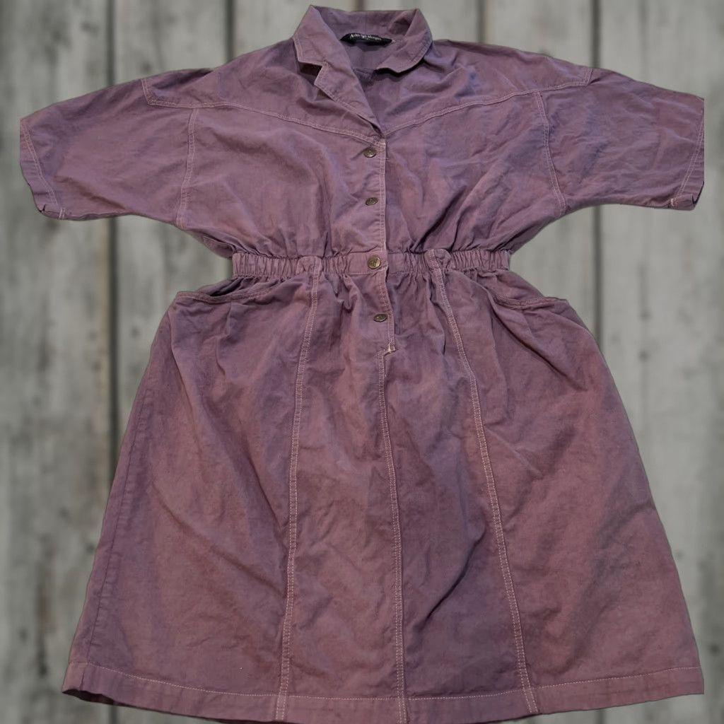 Vintage VINTAGE Ashleigh Morgan Women's Jumpsuit Romper Casual 80s Floral Purple M Short Sleeve Cotton Size 32" / US 10 / IT 46 - 1 Thumbnail