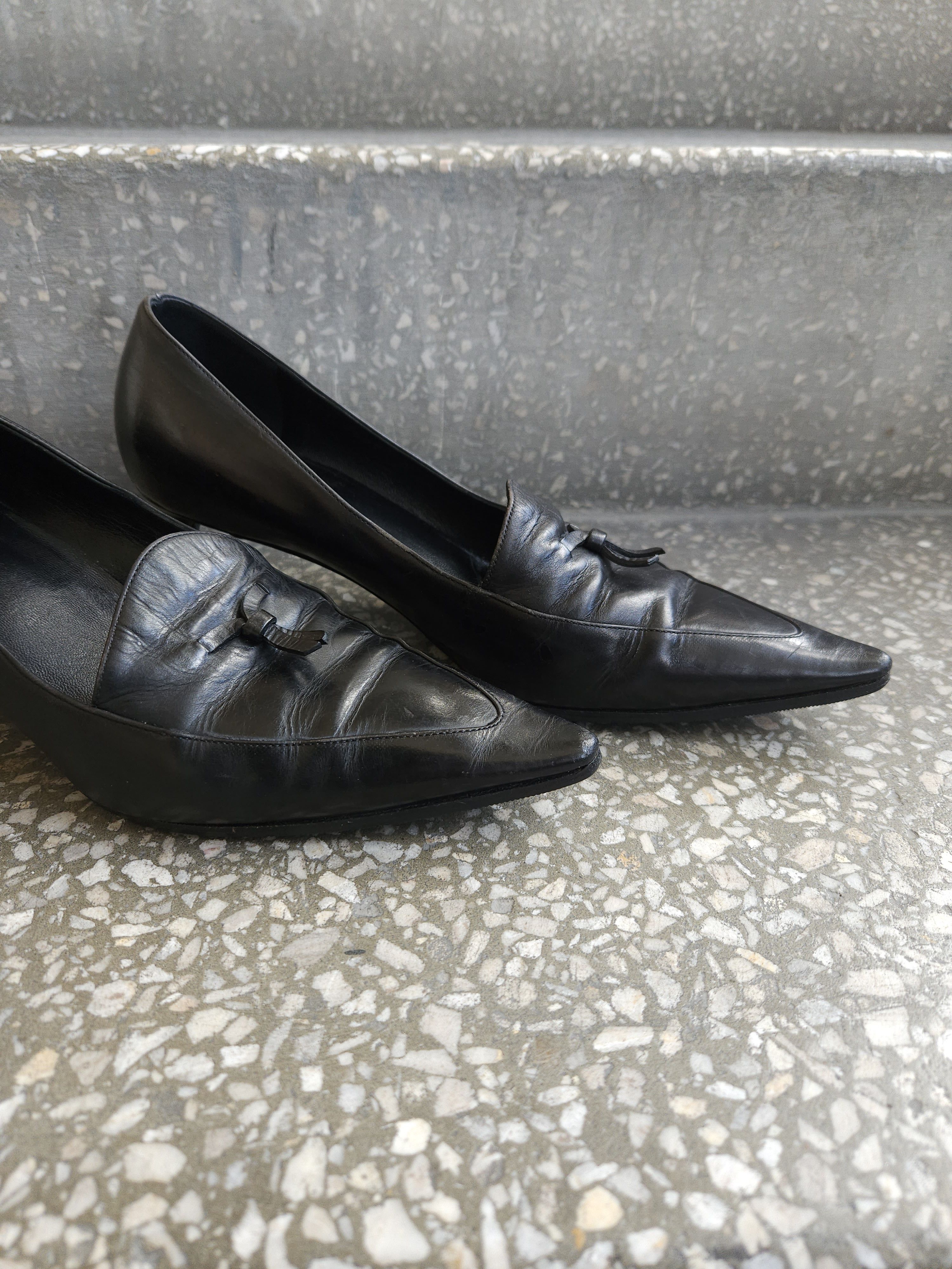 Gucci Archive y2k Gucci pointed toe bow ribbon kitten heels Size US 8 / IT 38 - 18 Thumbnail