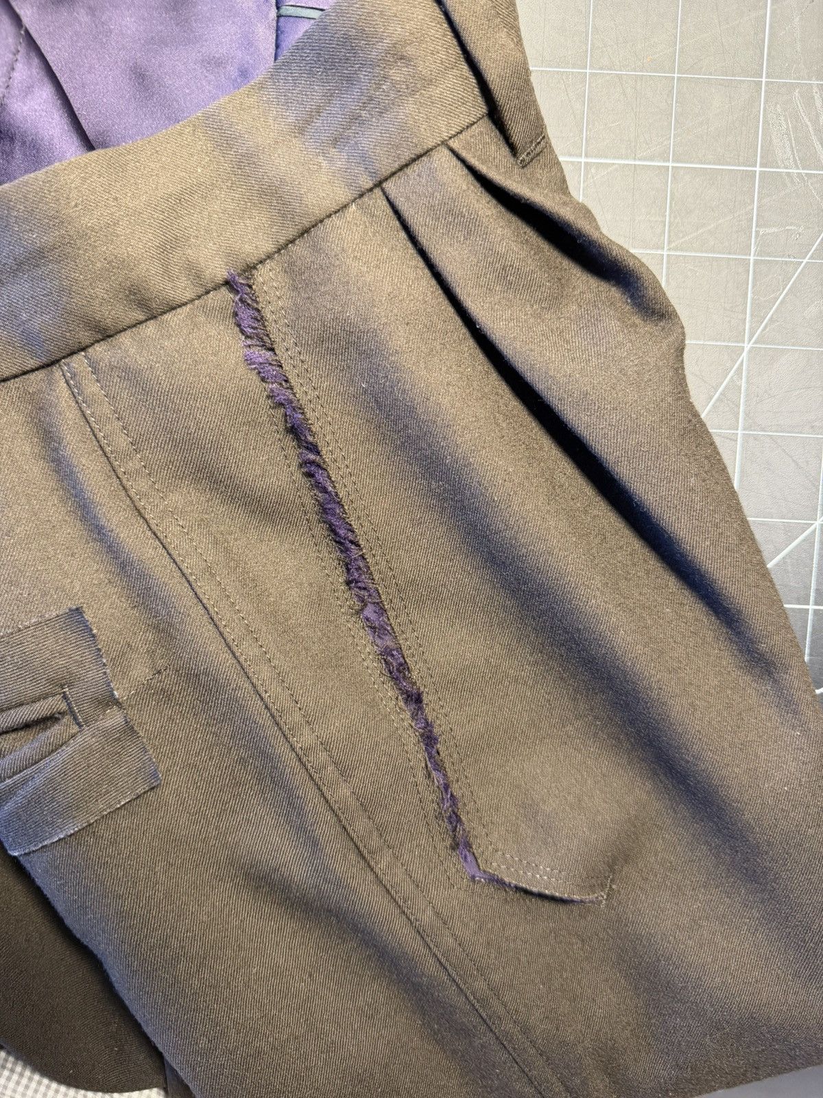 Bed j.w. Ford Dark brown wool trouser Size US 29 - 11 Thumbnail