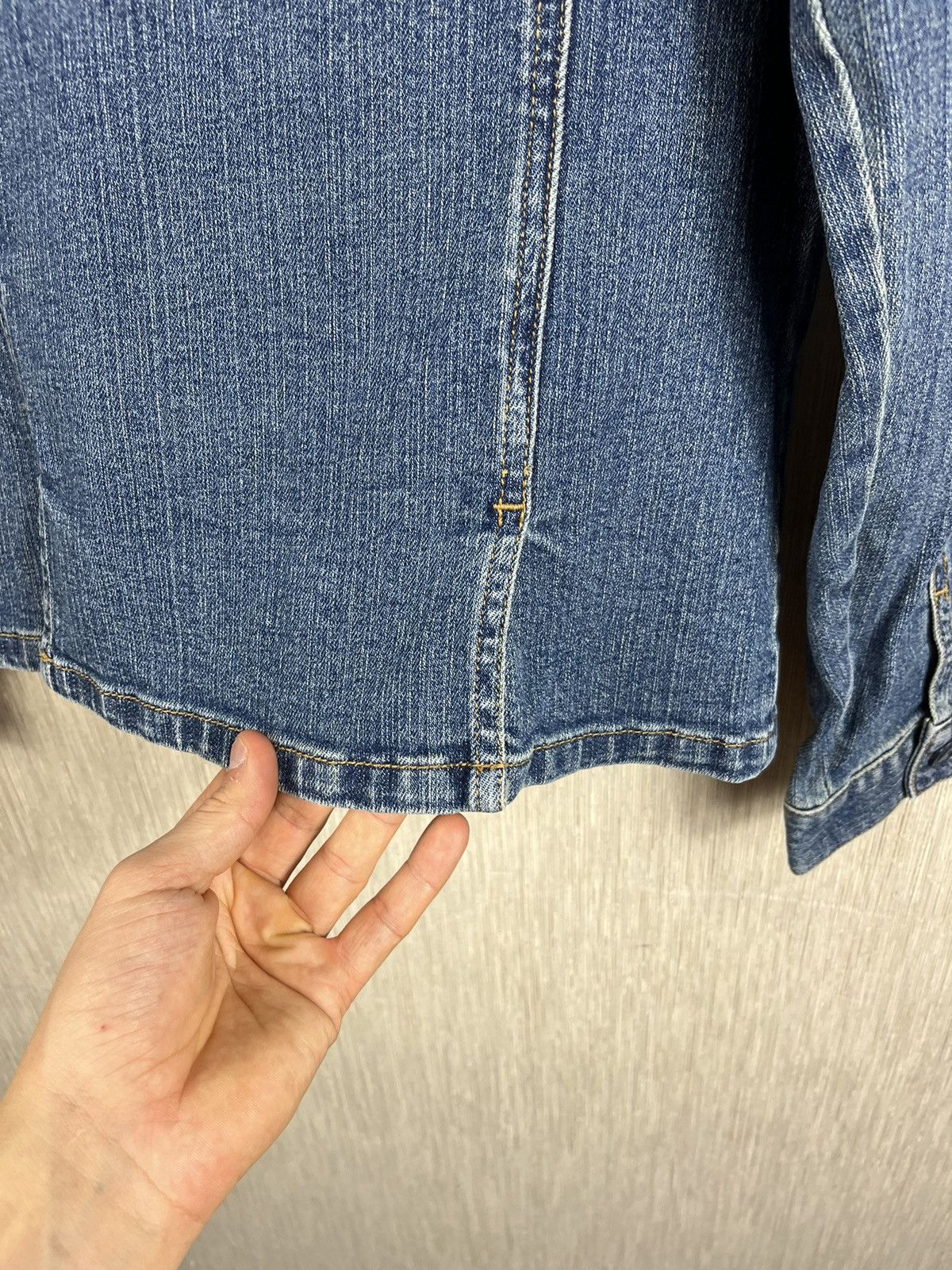 Tommy Hilfiger × Vintage Vintage Tommy Hilfiger y2k denim blazer juicy jacket floral Size L / US 10 / IT 46 - 12 Thumbnail