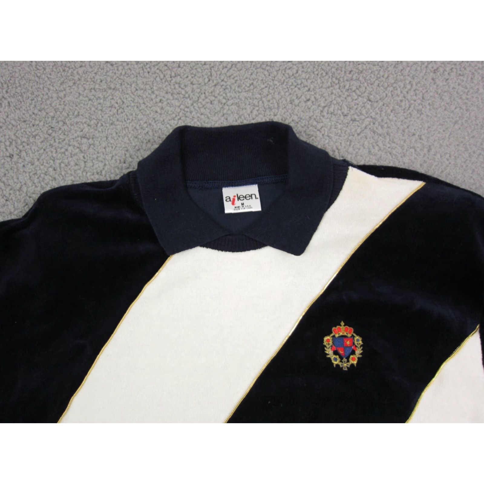 Velvet VINTAGE Aileen Sweater Womens M Blue White Velvet Striped 90s Pullover Sweatshirt Womens Size M / US 6-8 / IT 42-44 - 2 Thumbnail