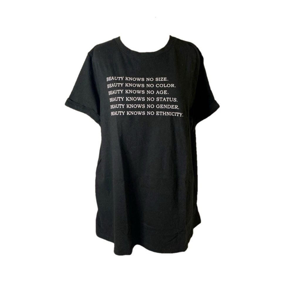 Other Ava & Viv Black Graphic Tee Beauty Knows No Size Inclusivity Size XXL / US 16-18 / IT 52-54 - 2 Thumbnail