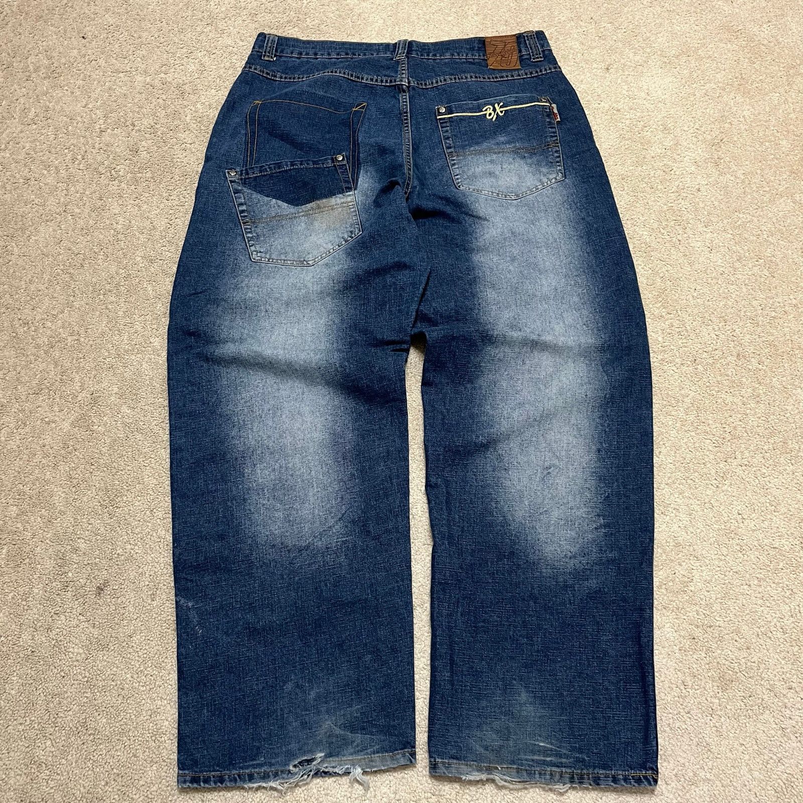 Other Brooklyn Express Y2K Baggy Skater Acid Washed Faded Jeans 36 Size US 36 / EU 52 - 1 Thumbnail