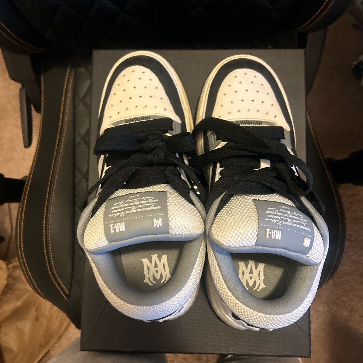 Amiri Amiri MA-1 black and white Size US 13 / EU 46 - 1 Thumbnail
