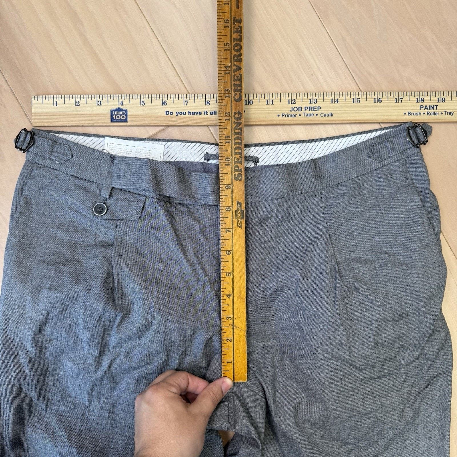 Suitsupply Suit Supply Dress Pants 35 Gray Pleated Made in Italy Size US 35 - 7 Thumbnail