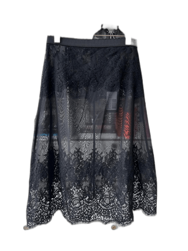 Dolce & Gabbana Elegant Black Lace Half Skirt S/M-yf Size 36" / US 14 / IT 50 - 1 Thumbnail