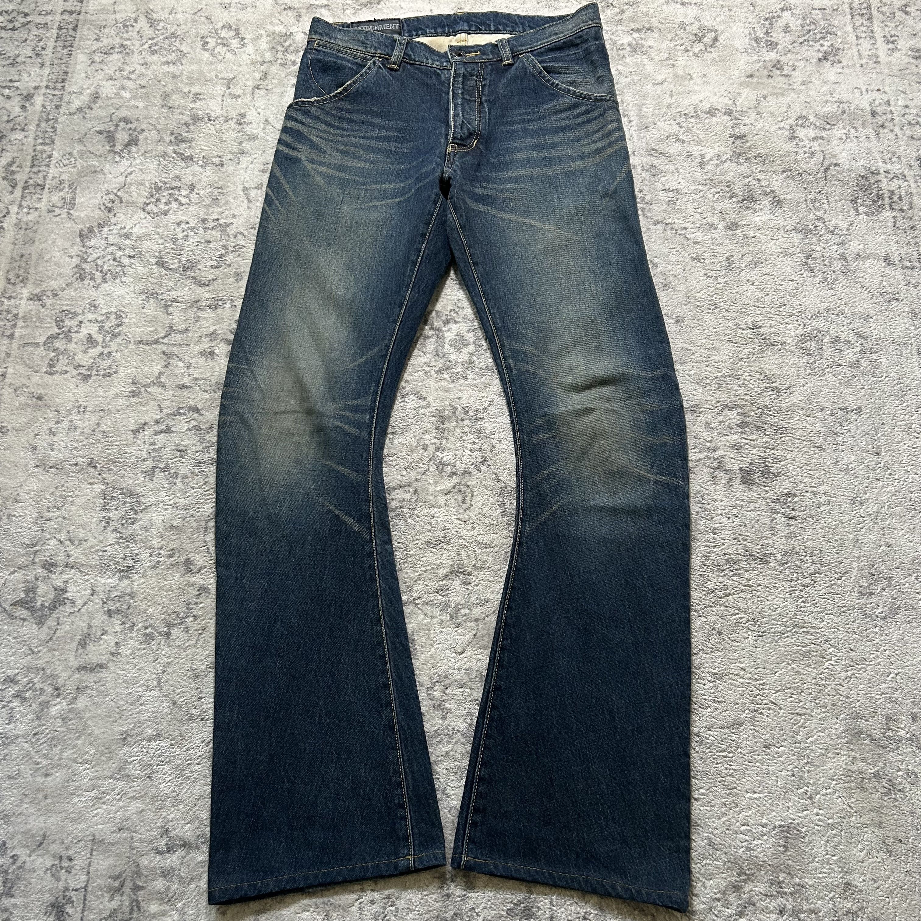 Kazuyuki Kumagai Attachment Kazuyuki Kumagai Attachment J-Cut Bootcut Flared Denim Jeans Size US 30 / EU 46 - 1 Thumbnail