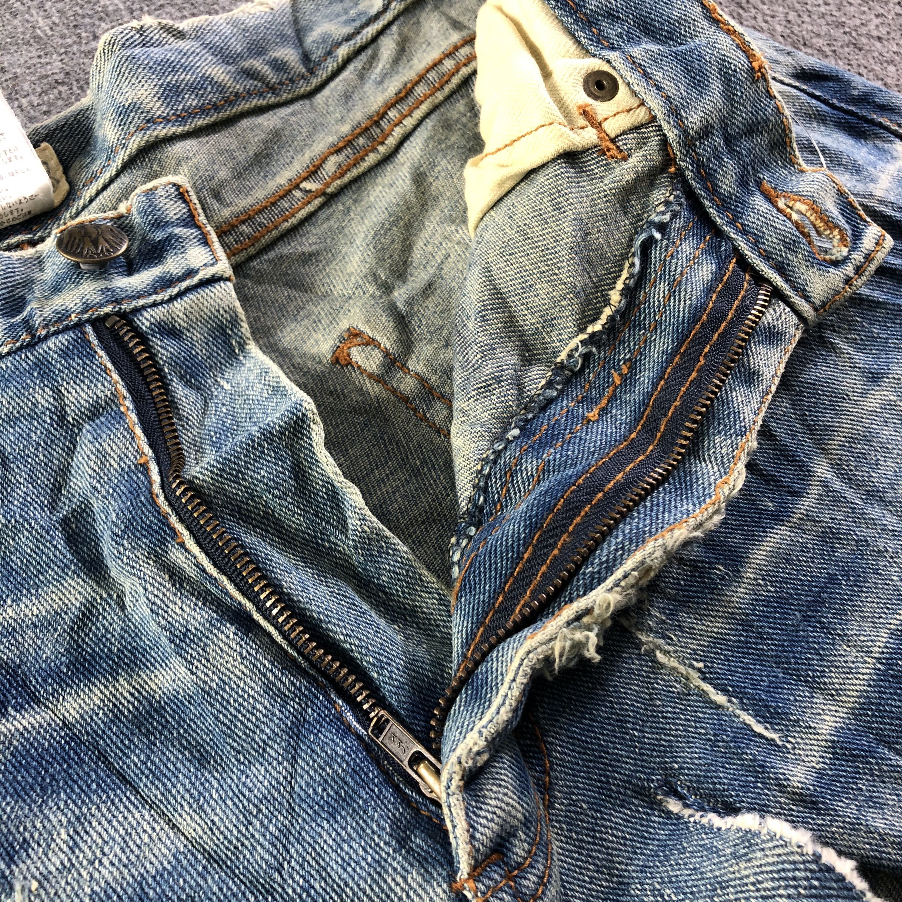 Levi's Vintage Japan Distress Jeans-J4606 Size US 34 / EU 50 - 8 Thumbnail