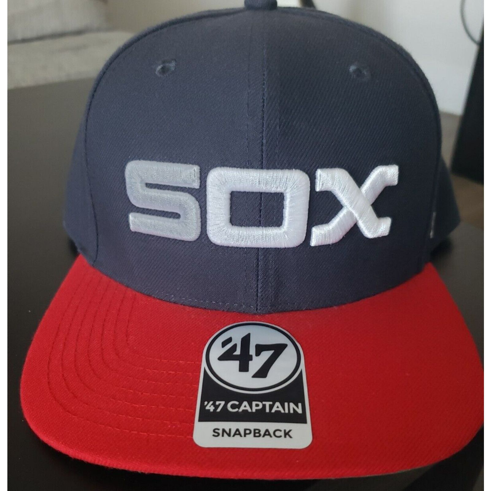 47 Chicago White Sox Hat Snapback Captain Navy Red '47 Brand Size ONE SIZE - 1 Thumbnail