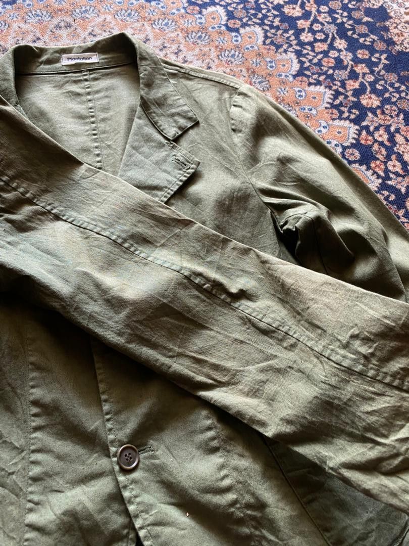 Issey Miyake Plantation By Issey Miyake Green Blazer Size US M / EU 48-50 / 2 - 5 Thumbnail