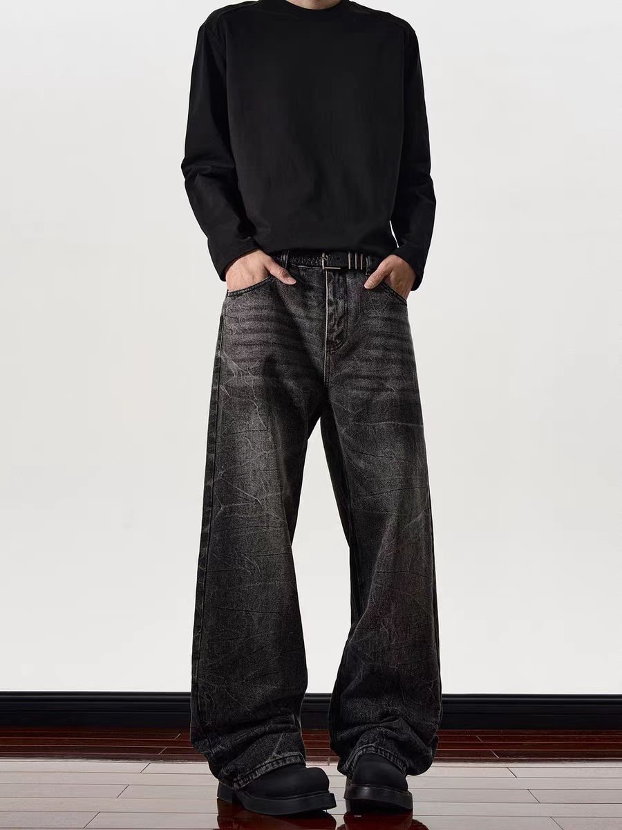 Japanese Brand × Jean Washed black baggy vintage jeans Size US 32 / EU 48 - 2 Thumbnail