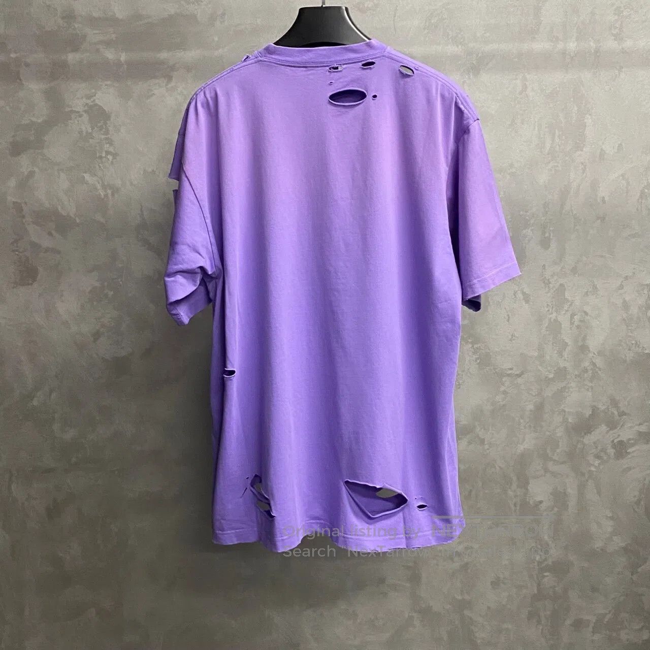 Balenciaga Balenciaga Lavender Purple patterned logo short-sleeve shi Size US XS / EU 42 / 0 - 2 Thumbnail
