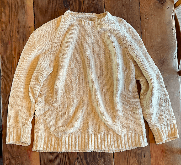 Ts(S) Ecru Handknit Cotton Chenille Sweater Size US M / EU 48-50 / 2 - 1 Thumbnail