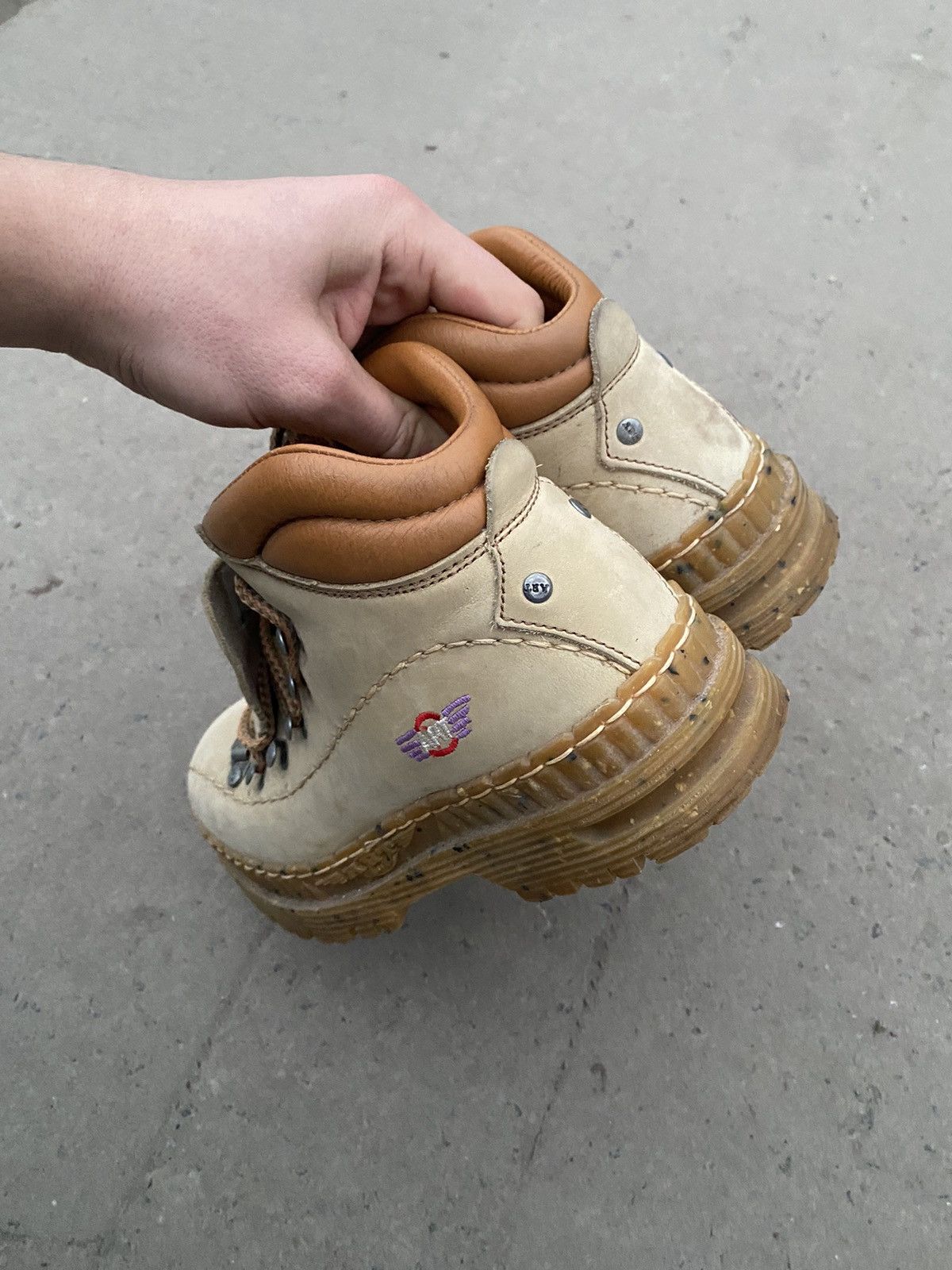 If Six Was Nine Vintage 2000s The Art Company Y2K Festival Platform Boots Size US 7 / EU 40 - 13 Thumbnail