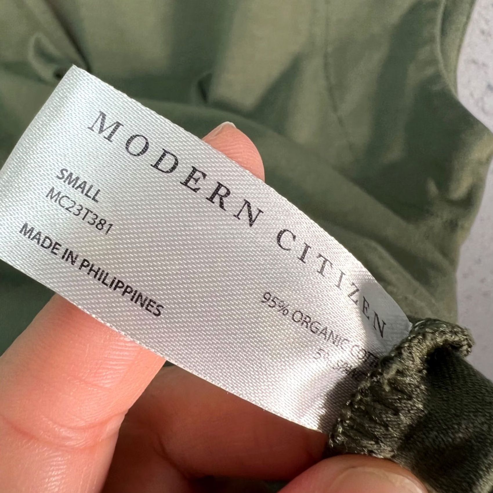Citizen Modern Citizen Womens Tank Olive Green Organic Cotton Sleeveless Crew Neck XS? not applicable? Size S / US 4 / IT 40 - 4 Thumbnail