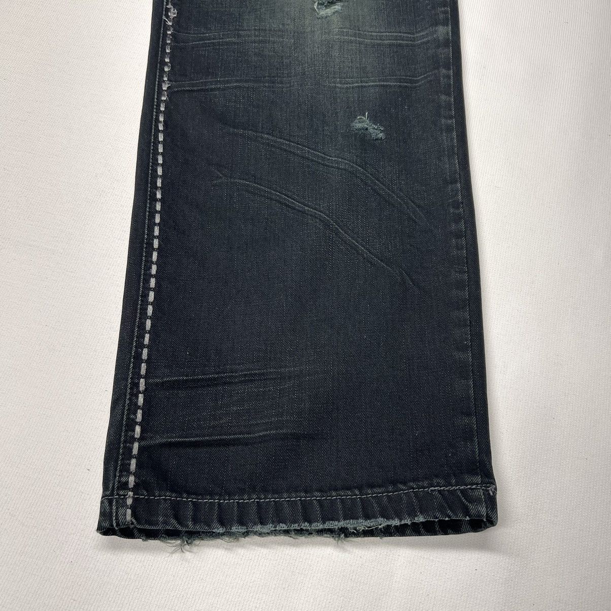 Imperious × Vintage Imperious Delf Jeans Black Denim Stitch Cross Pocket Y2K Size US 38 / EU 54 - 3 Thumbnail