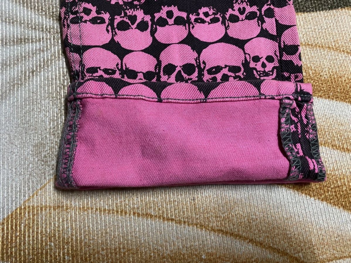 Japanese Brand Overprint Skull Design of Hell Cat Punks Original Jeans Size 28" / US 6 / IT 42 - 17 Thumbnail