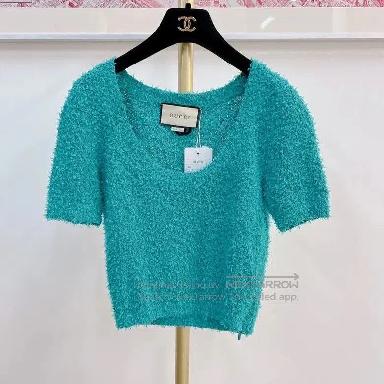Gucci Gucci Blue Woolen Top XS. Size XS / US 0-2 / IT 36-38 - 2 Thumbnail