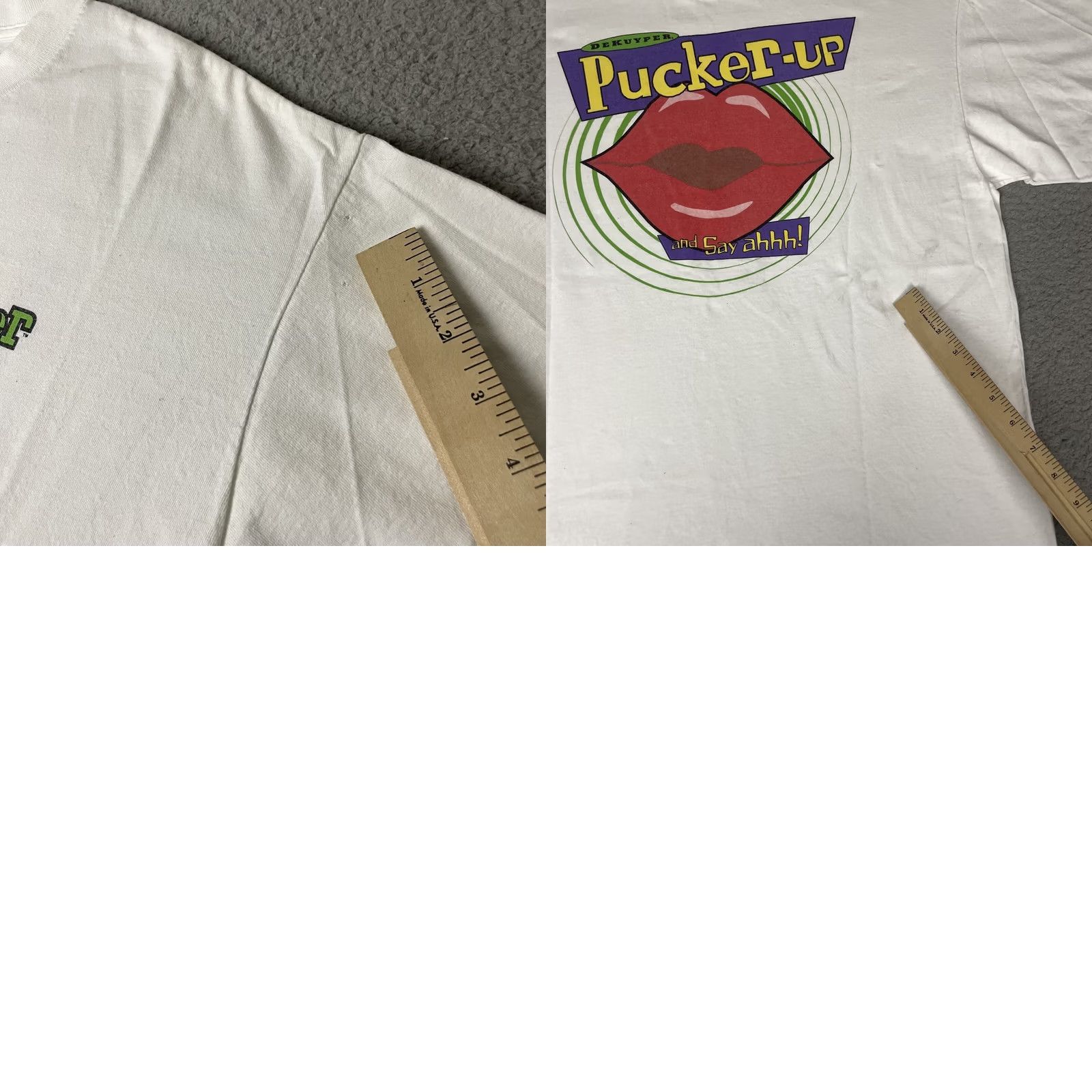 Vintage VINTAGE Pucker Up Tshirt Mens XL White Sour Apple Graphic Single Food Snack Vtg Shirt Regular Mens XL White Apple Graphic 90s Food Drink Size US XL / EU 56 / 4 - 10 Thumbnail